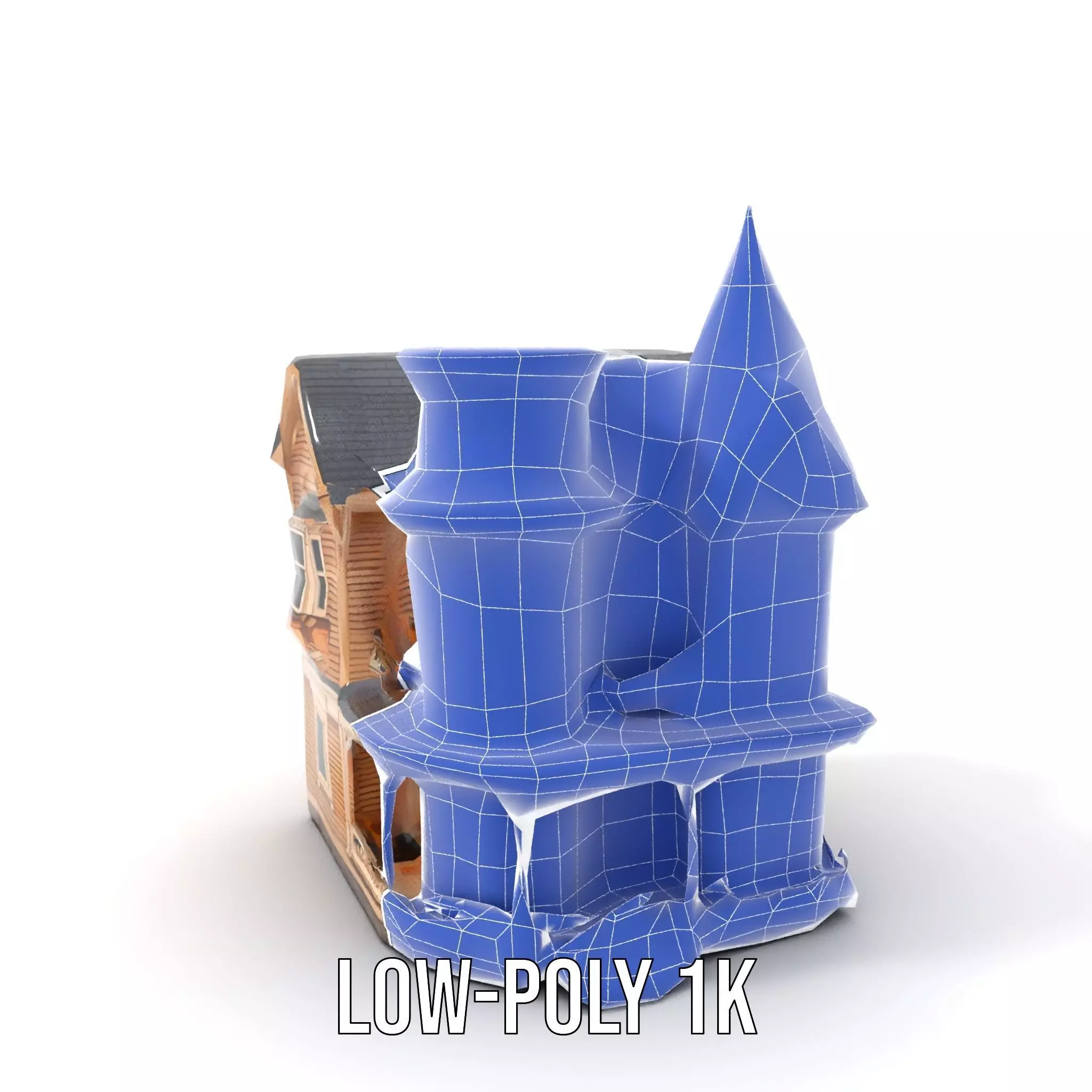 Victorian Wooden House model pack Low-poly 3D model_29
