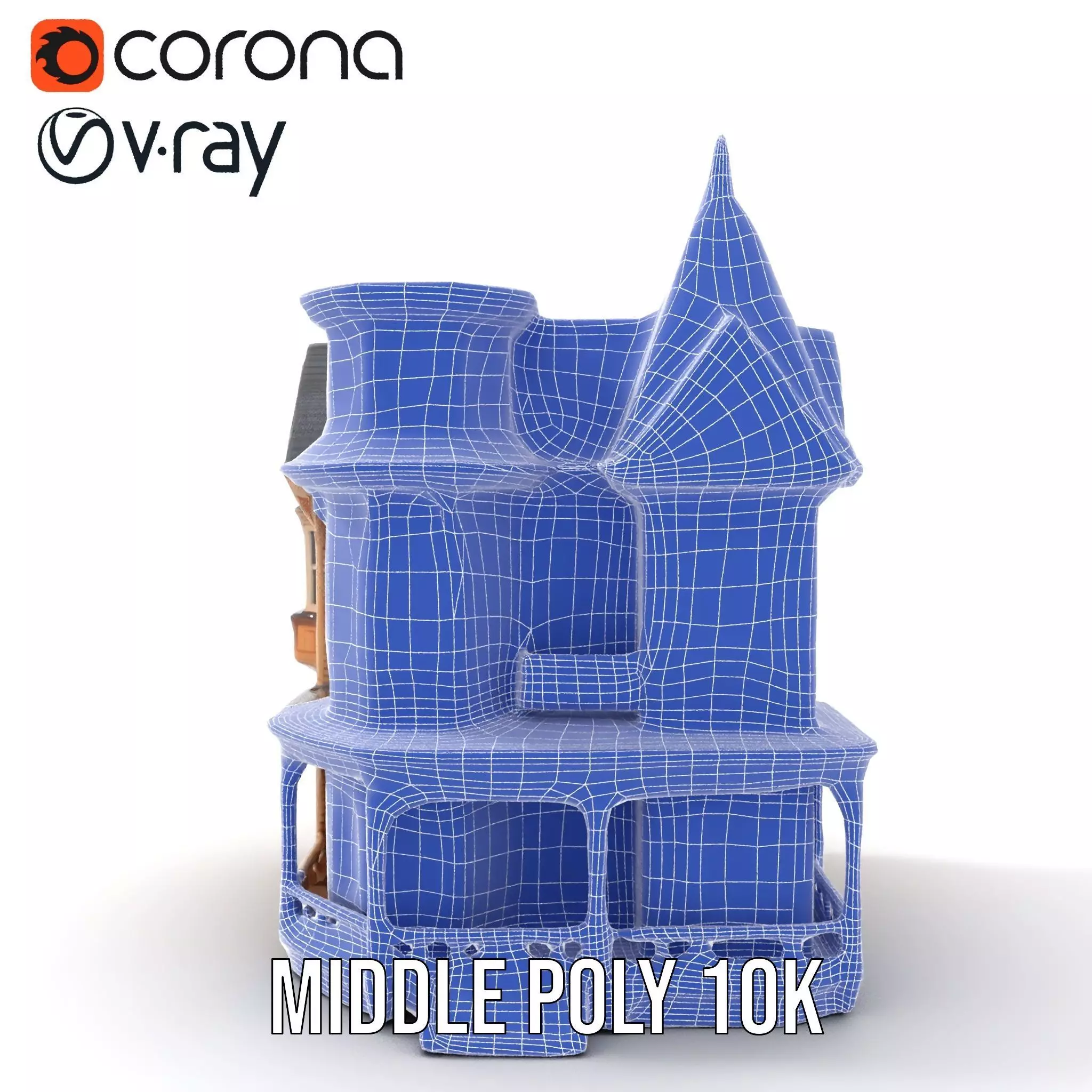 Victorian Wooden House model pack Low-poly 3D model_31