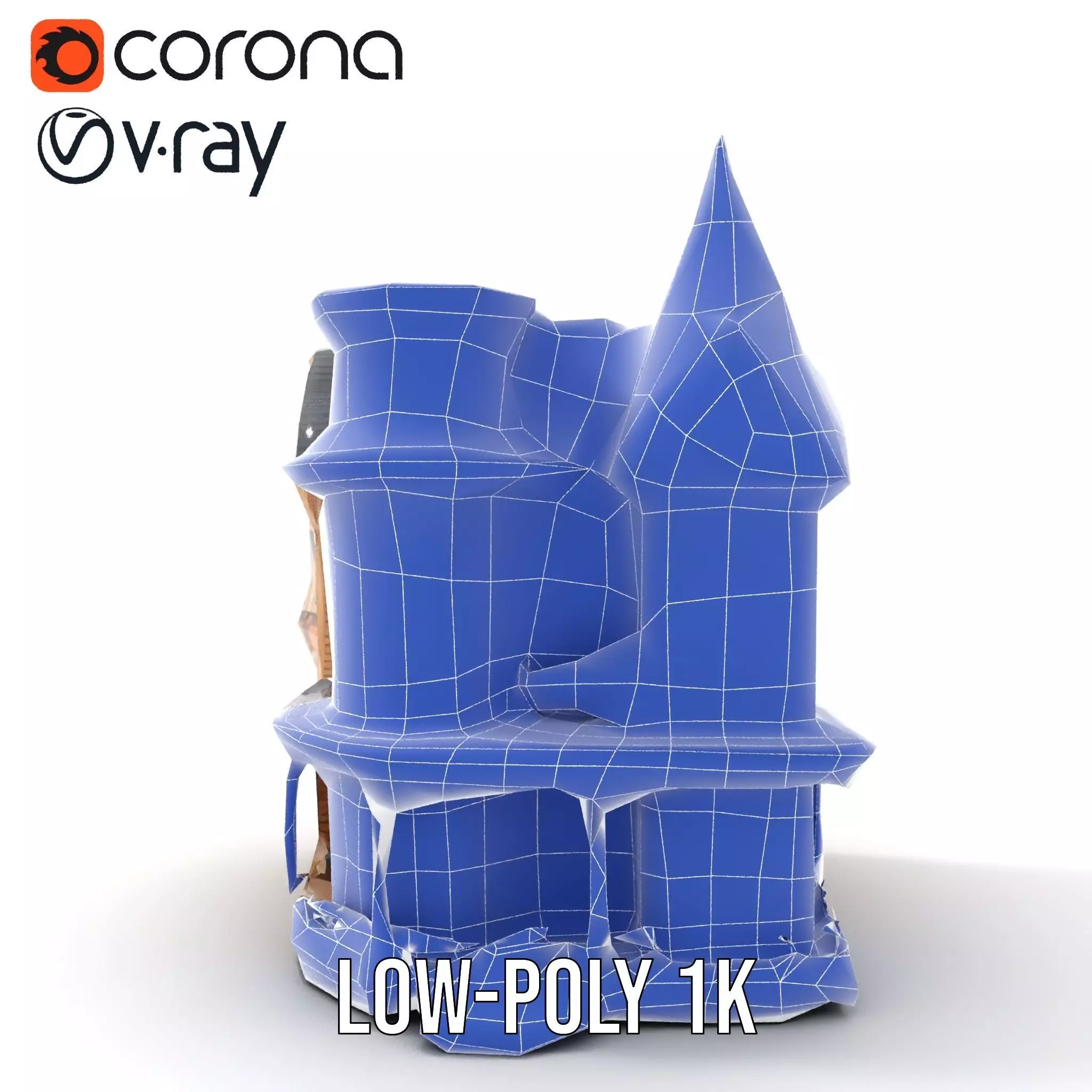 Victorian Wooden House model pack Low-poly 3D model_23