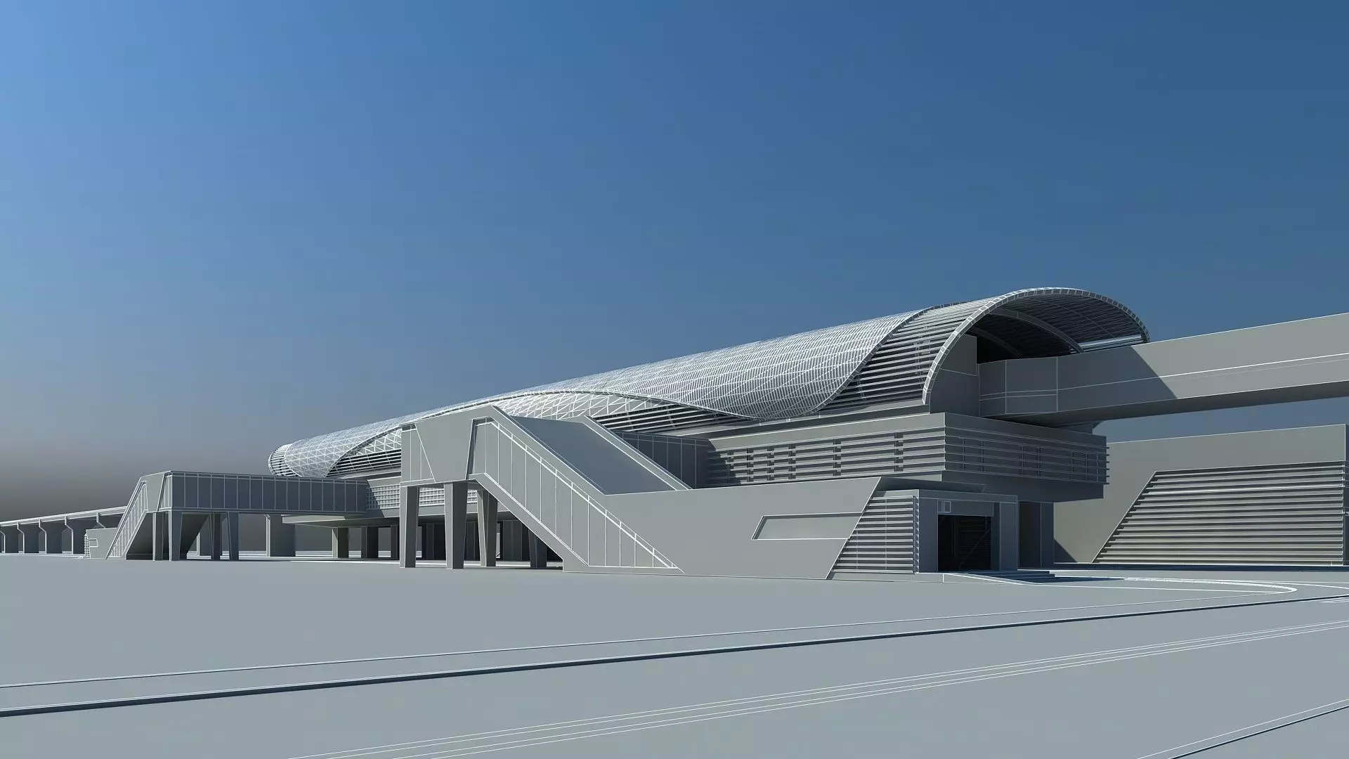 Light Rail Station 2 3D model_13