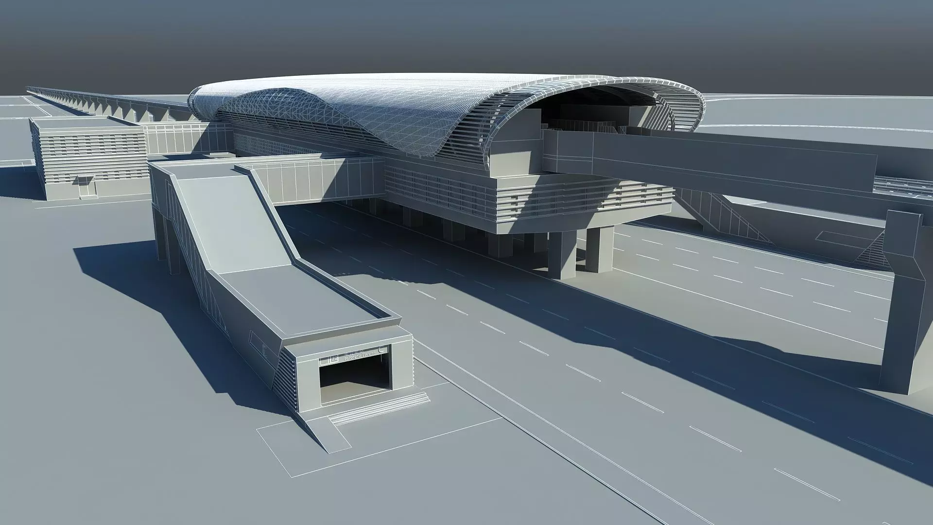 Light Rail Station 2 3D model_12