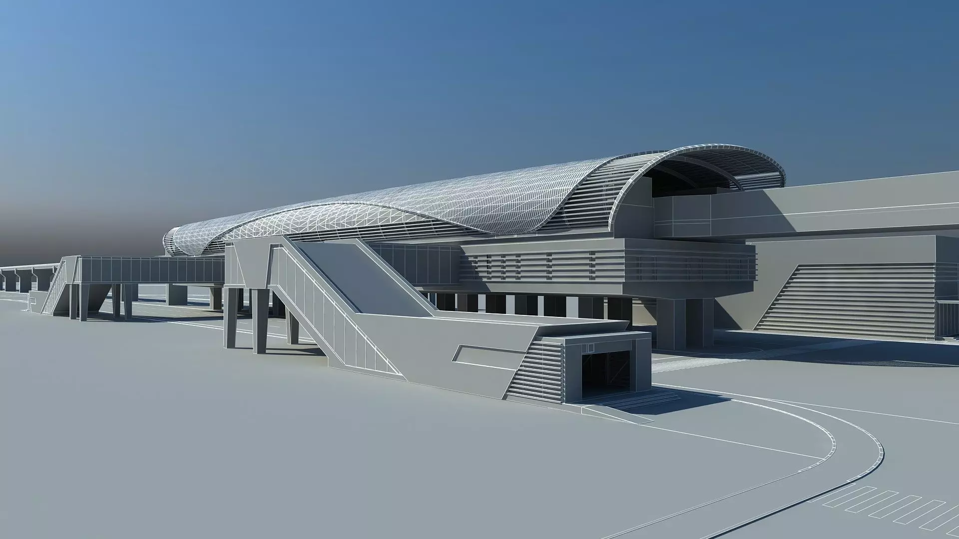 Light Rail Station 2 3D model_11
