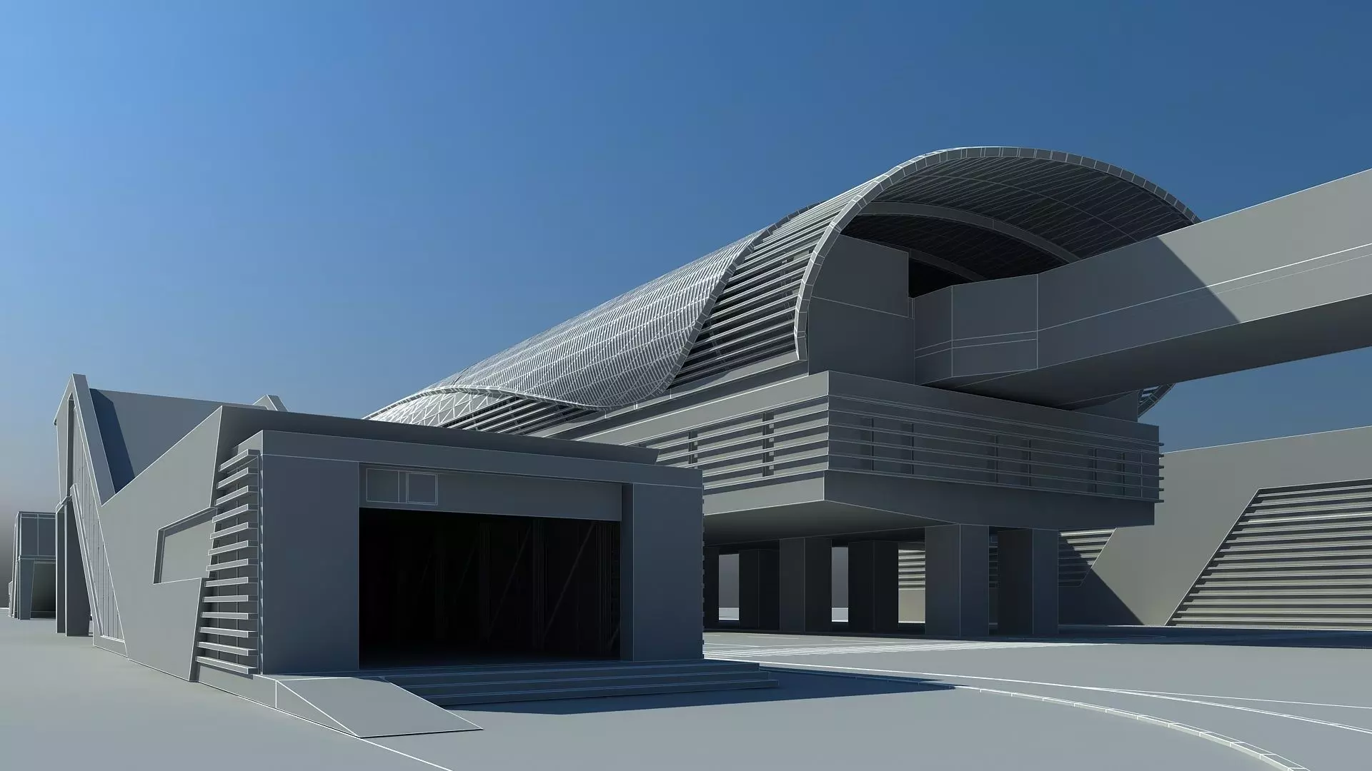 Light Rail Station 2 3D model_18