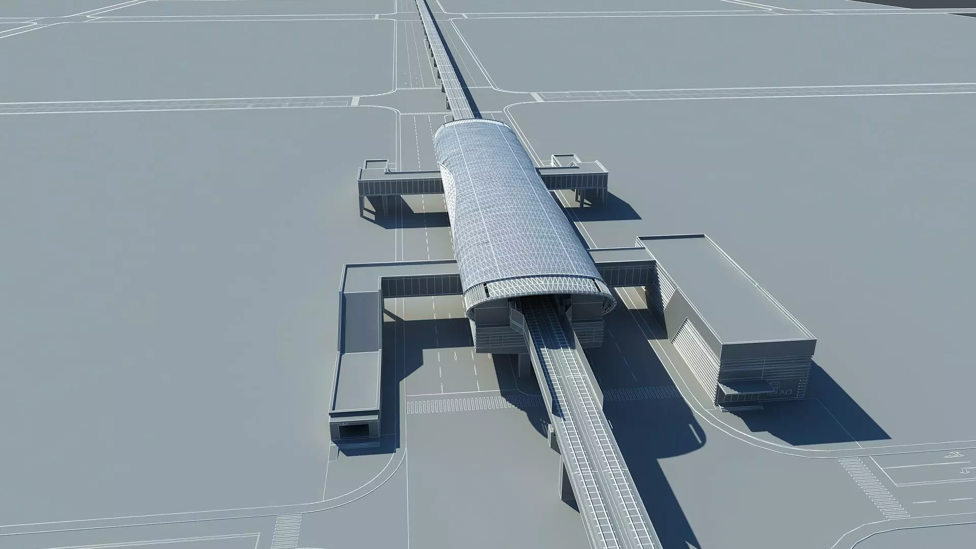 Light Rail Station 2 3D model_14