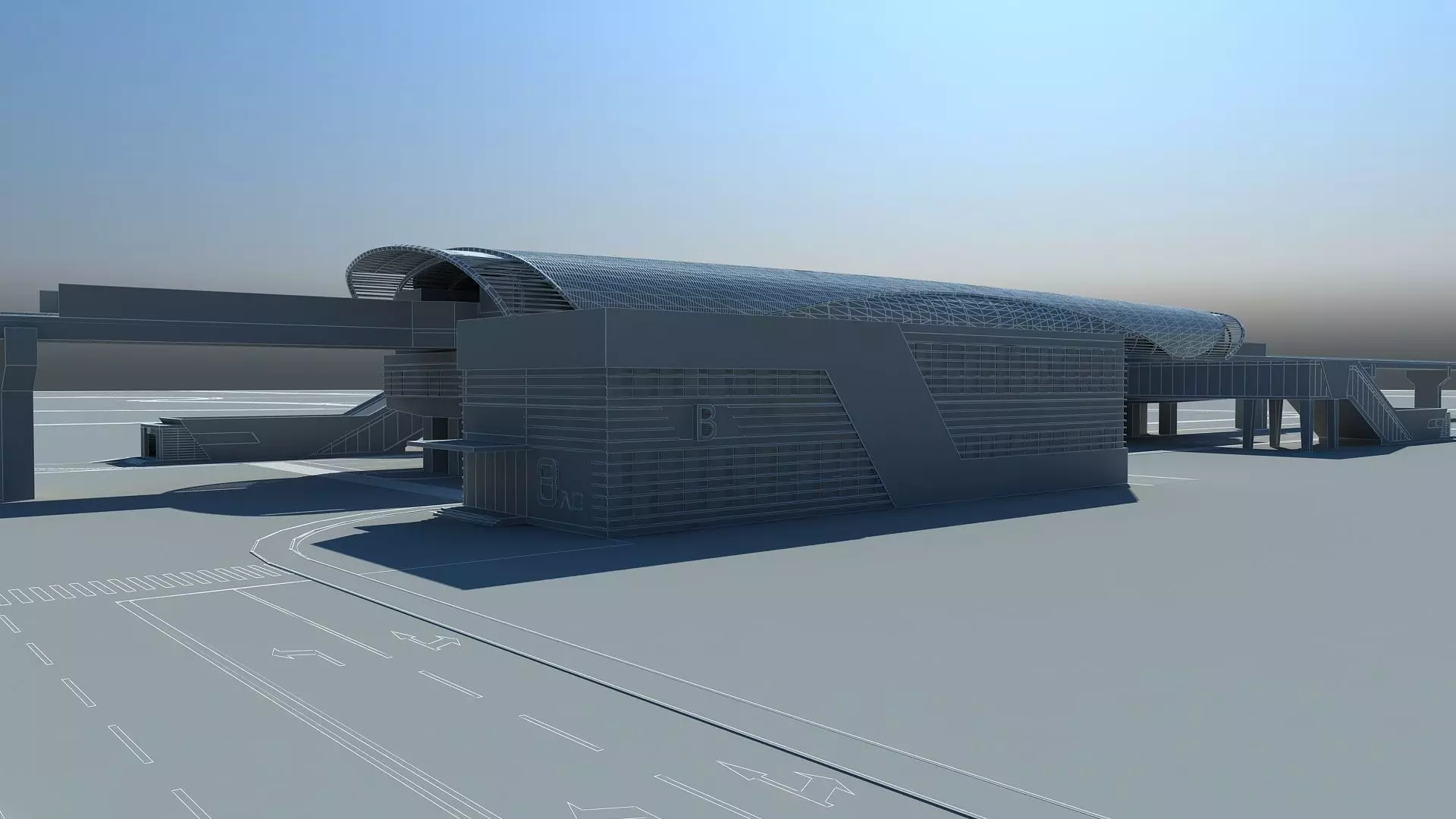 Light Rail Station 2 3D model_15