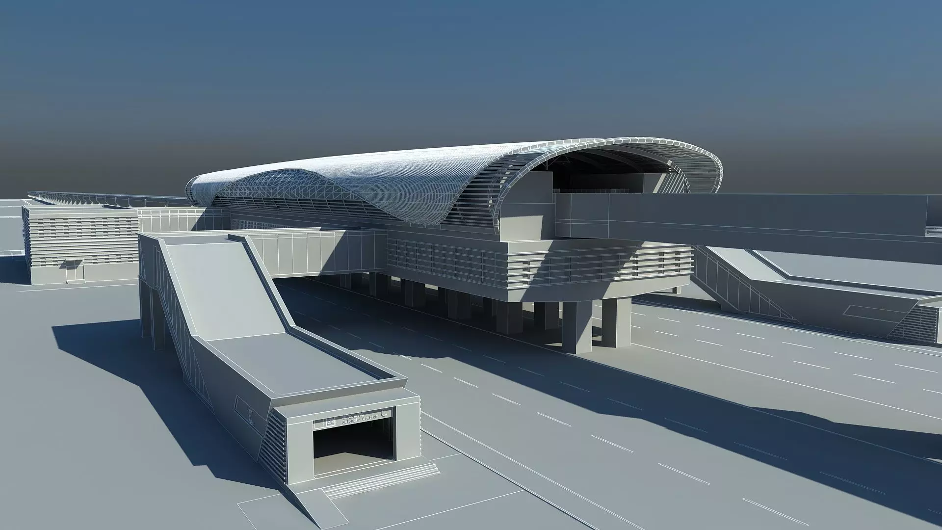 Light Rail Station 2 3D model_16
