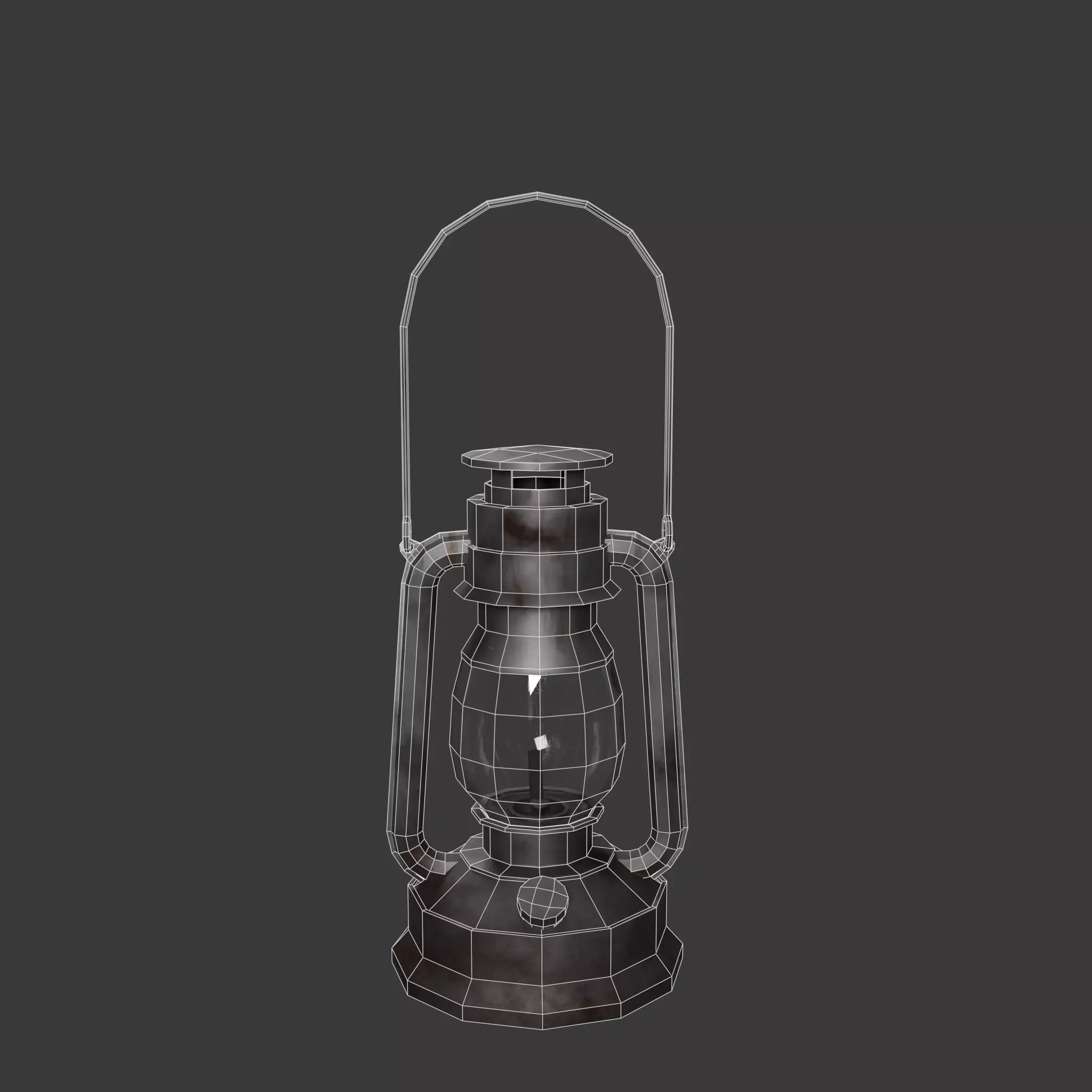 Lantern Set Low-poly 3D model_2