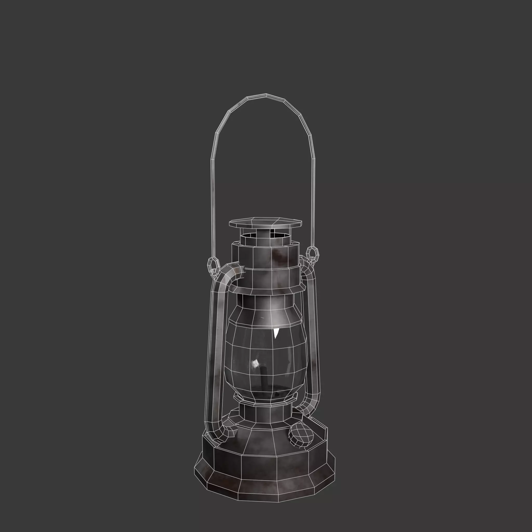 Lantern Set Low-poly 3D model_4