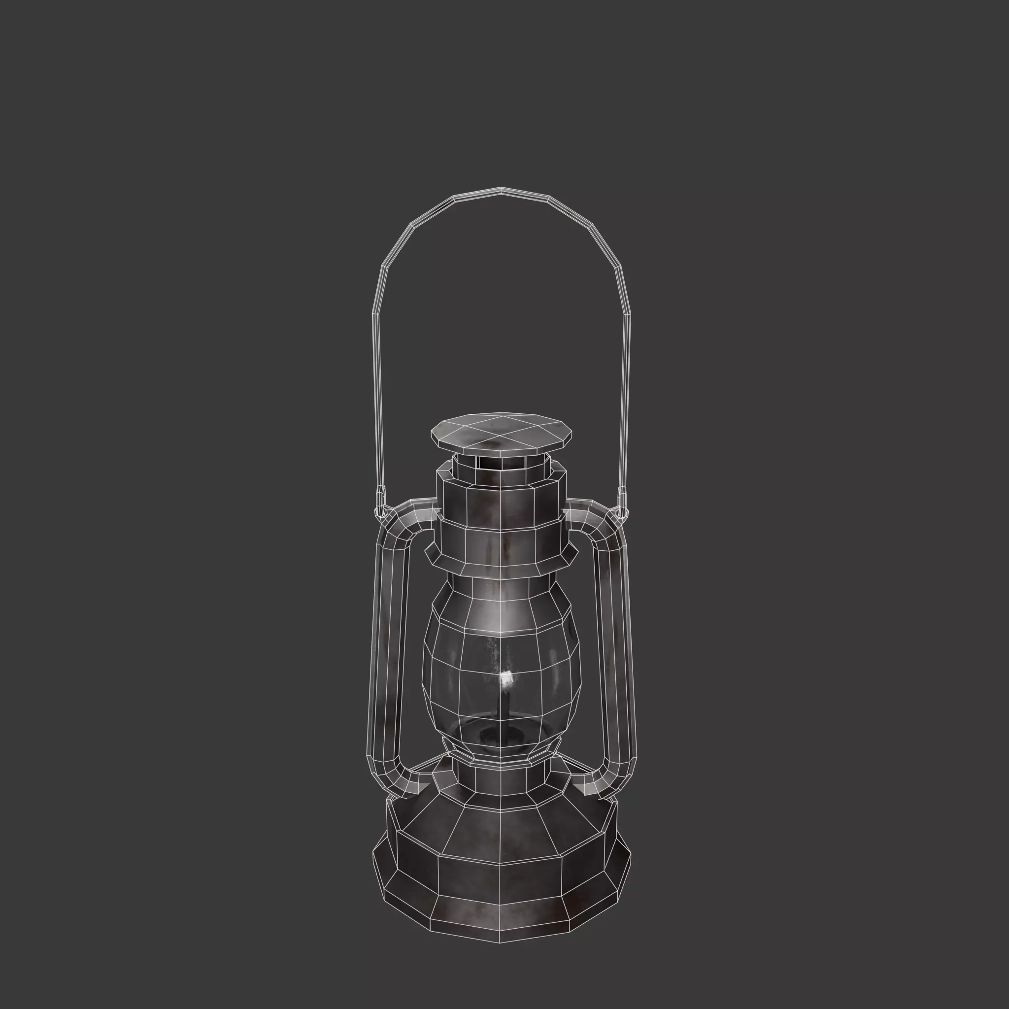 Lantern Set Low-poly 3D model_8