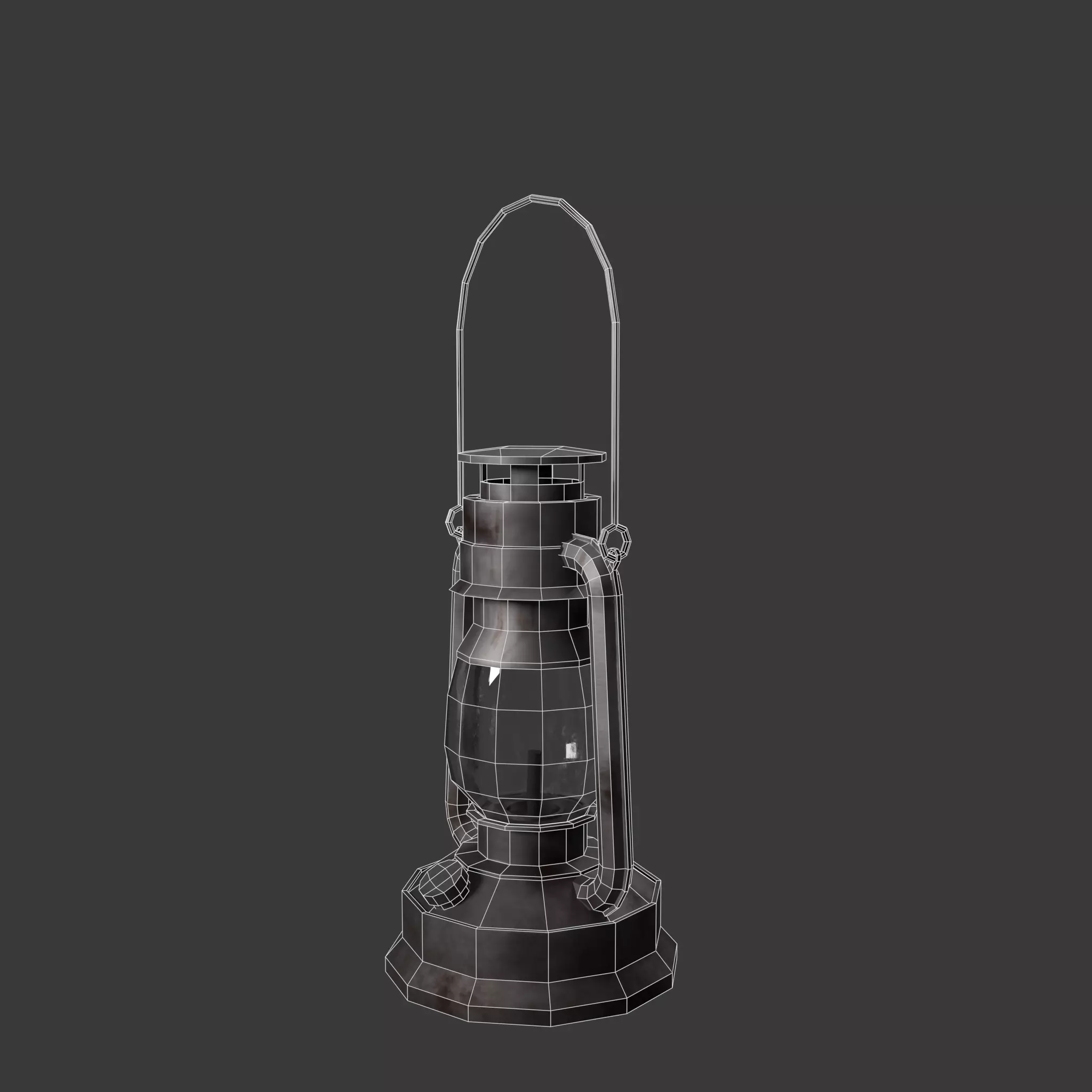 Lantern Set Low-poly 3D model_6