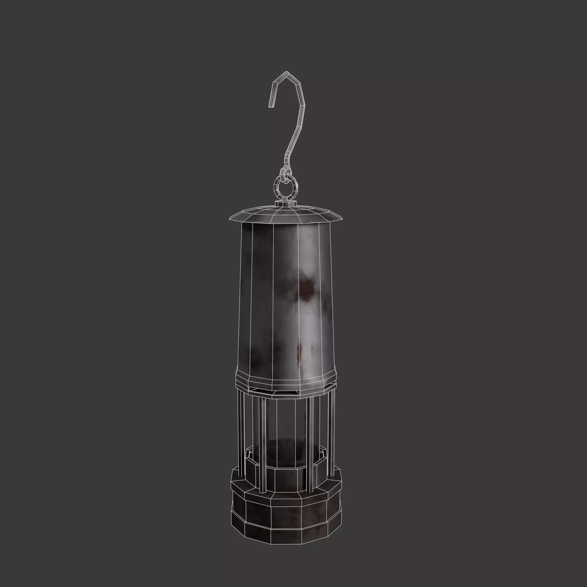 Lantern Set Low-poly 3D model_10