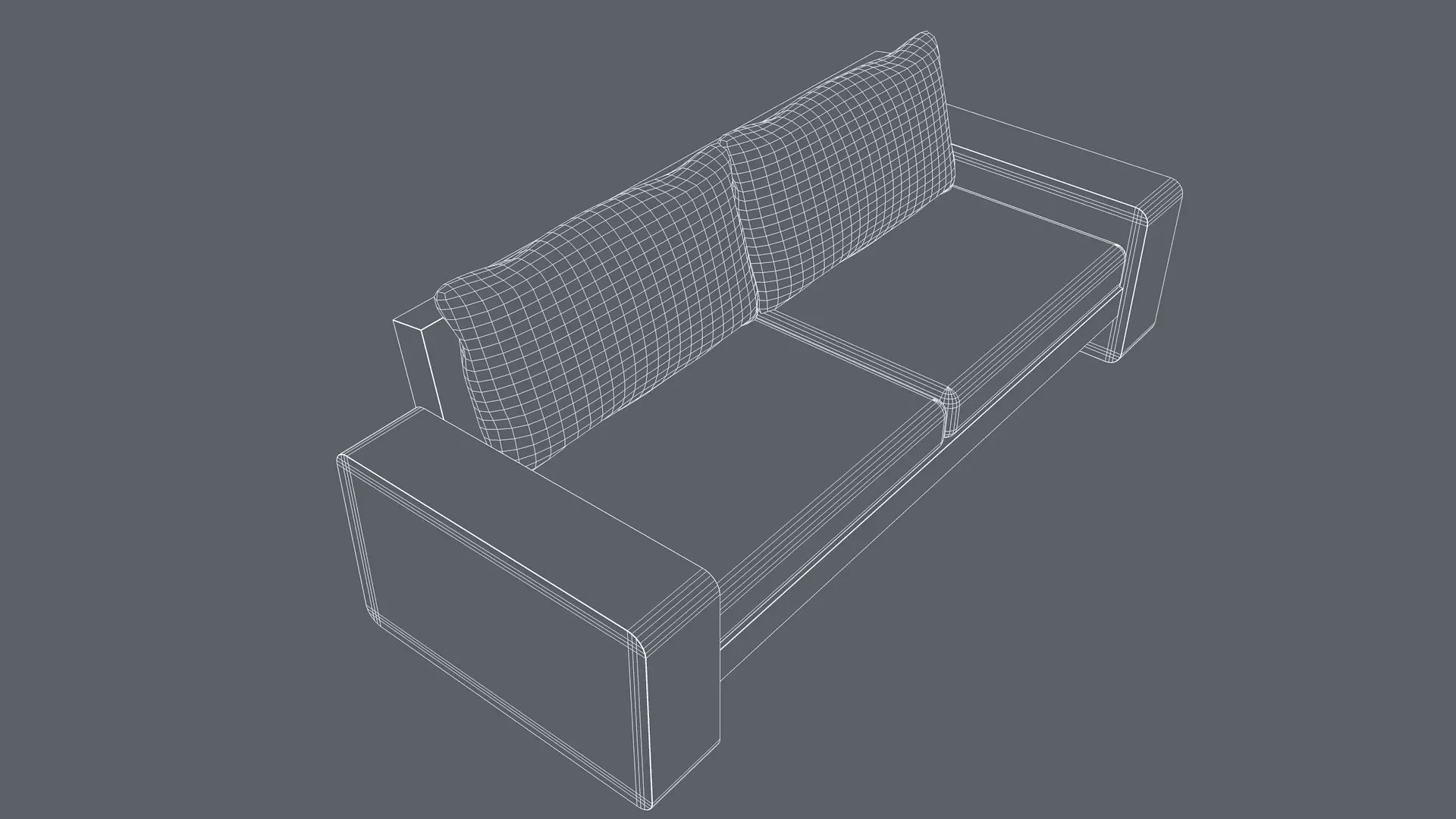 2 Seater Sofa 3D model_14
