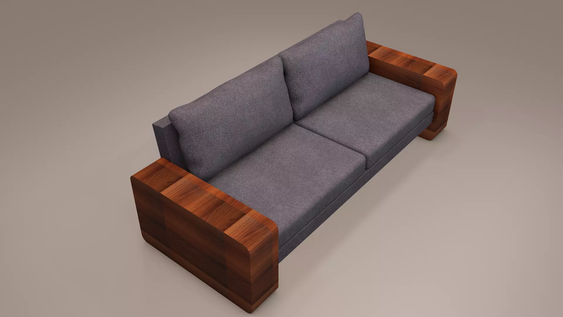 2 Seater Sofa 3D model_6