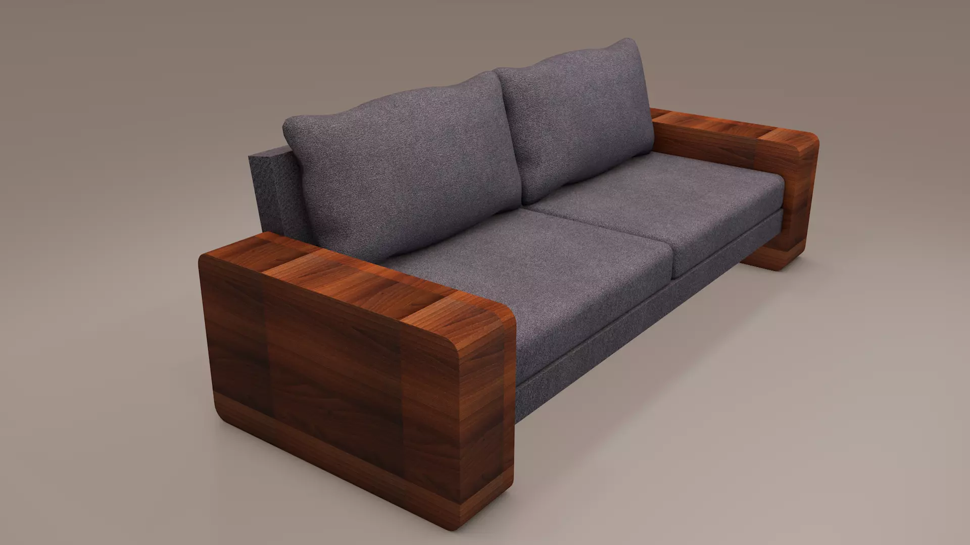 2 Seater Sofa 3D model_7