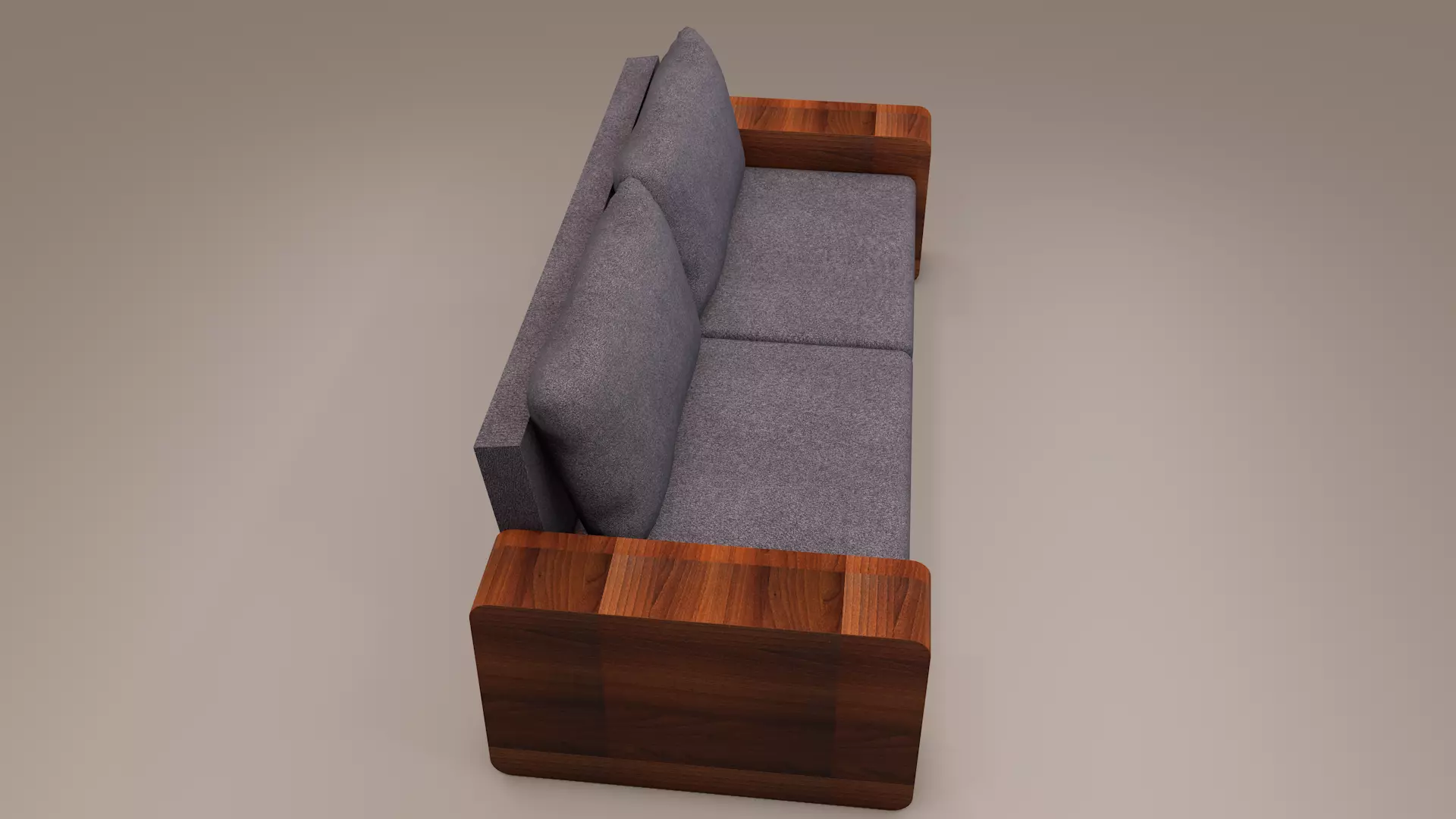 2 Seater Sofa 3D model_5