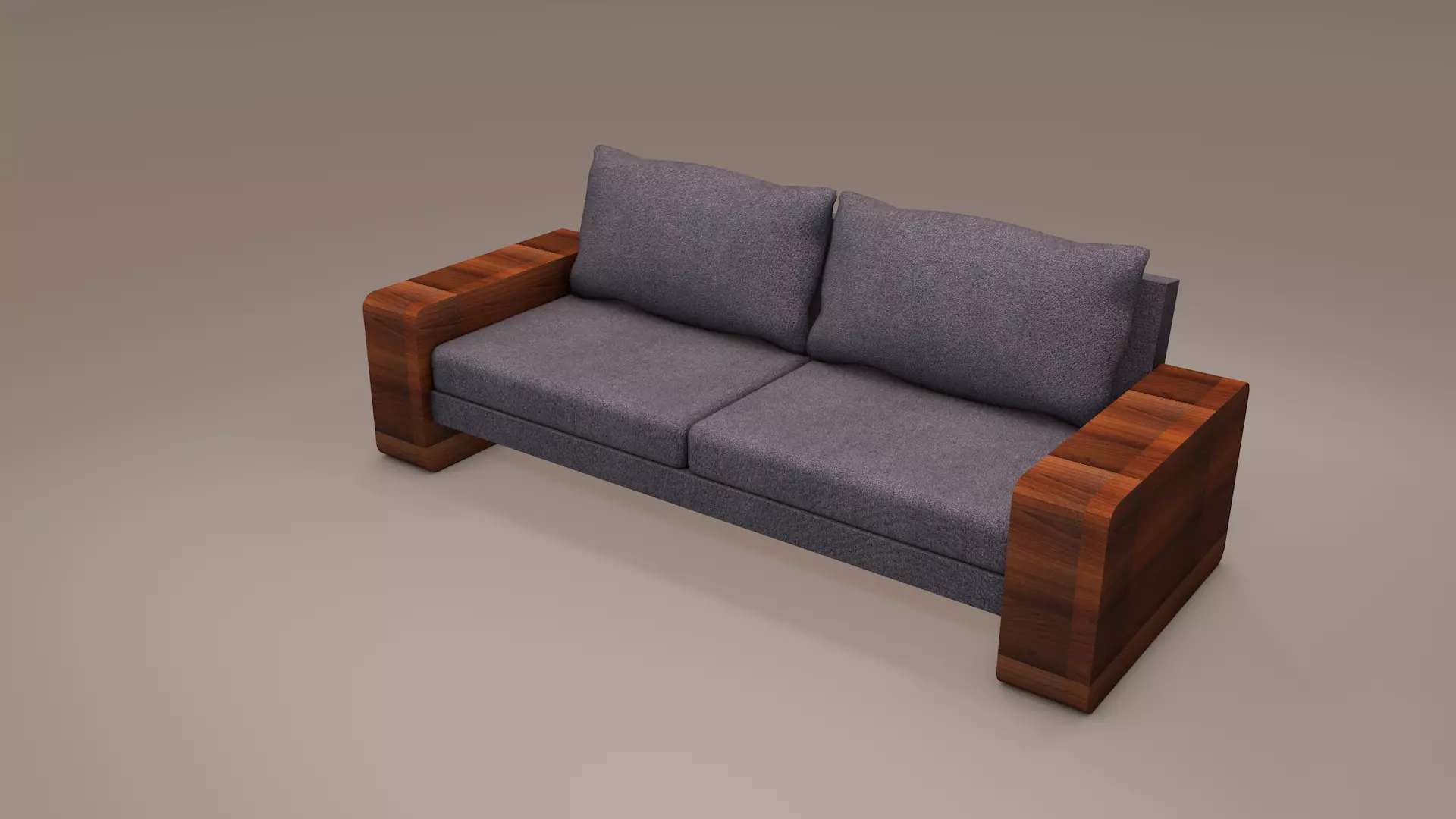 2 Seater Sofa 3D model_3