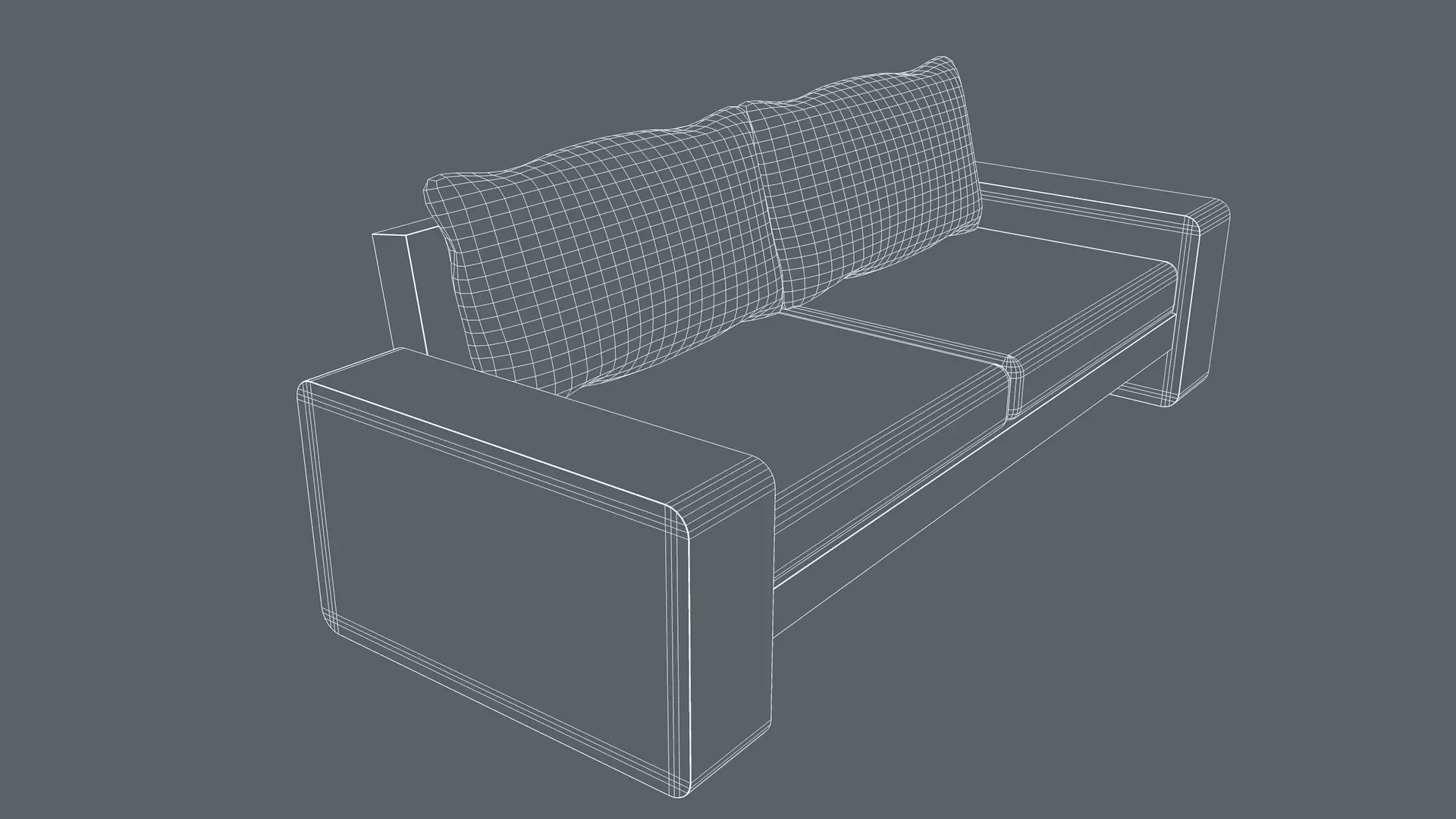 2 Seater Sofa 3D model_15