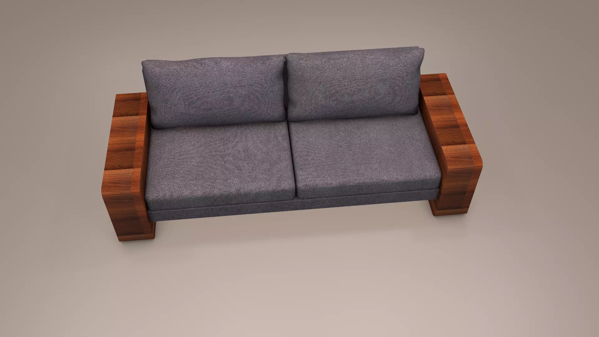 2 Seater Sofa 3D model_4