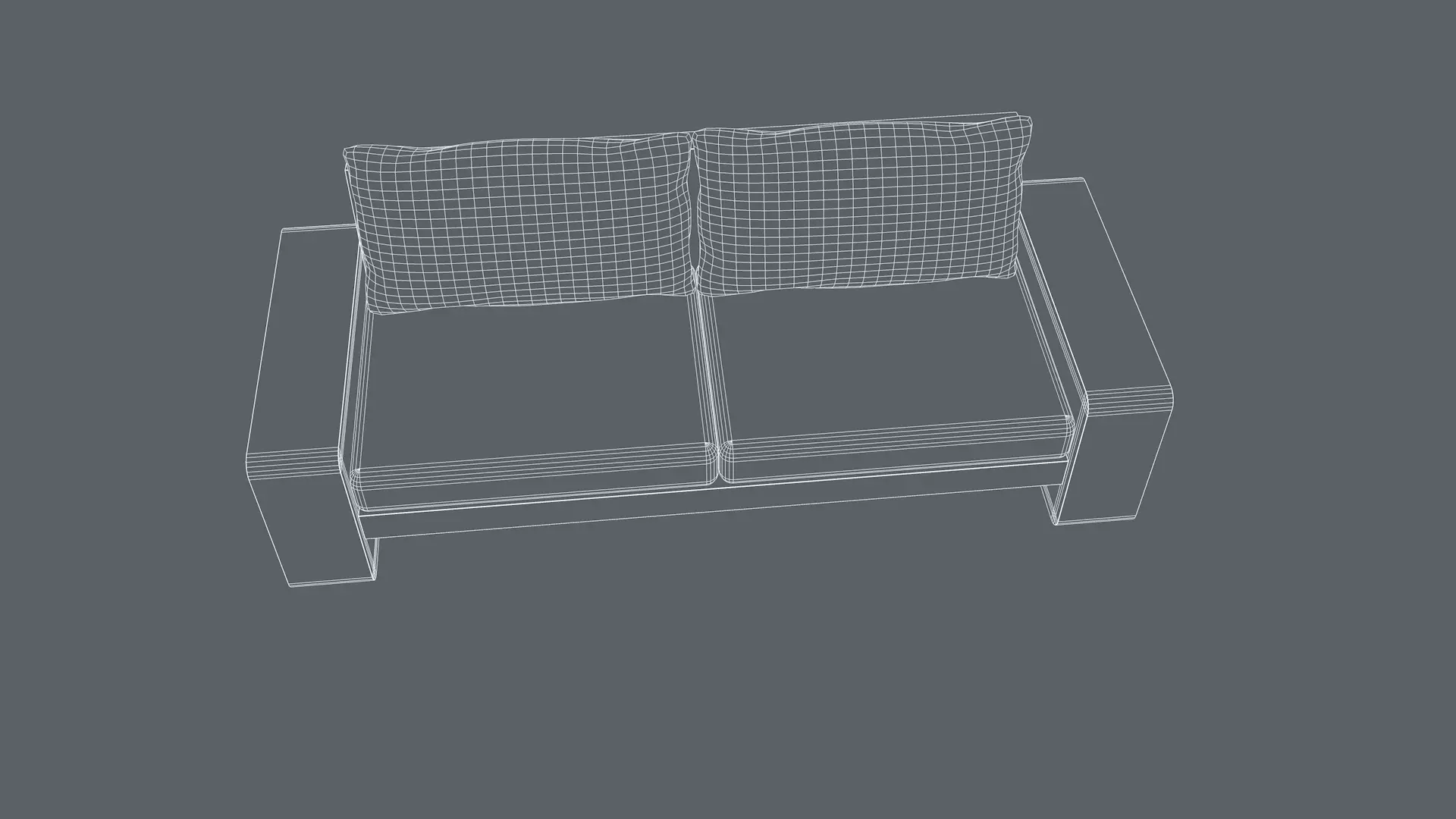 2 Seater Sofa 3D model_12