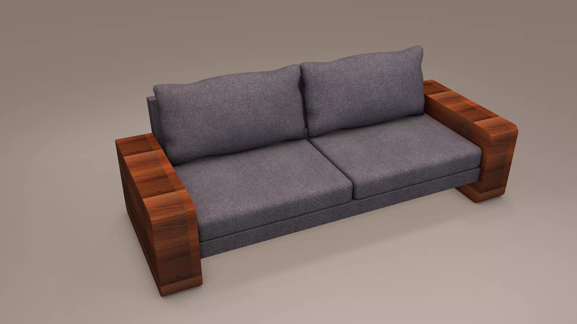 2 Seater Sofa 3D model_0