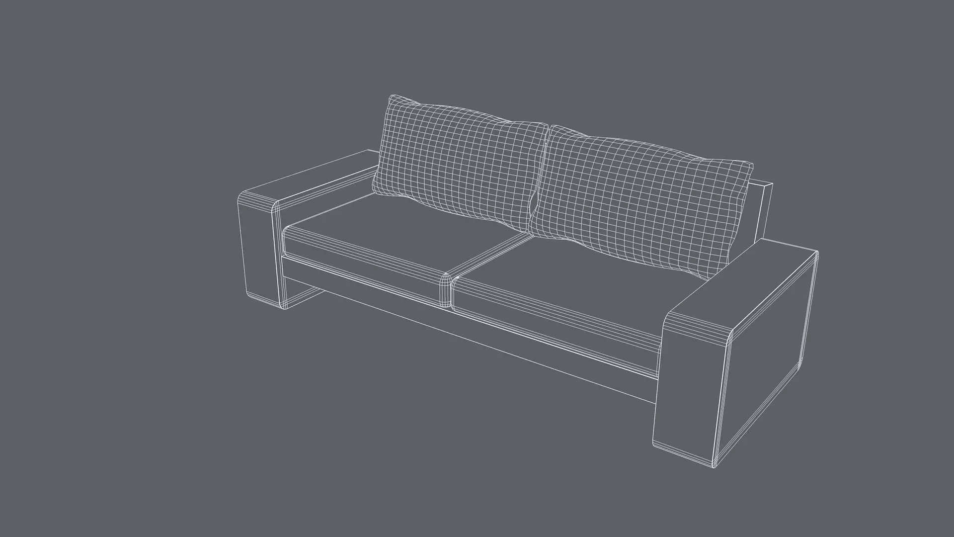 2 Seater Sofa 3D model_11