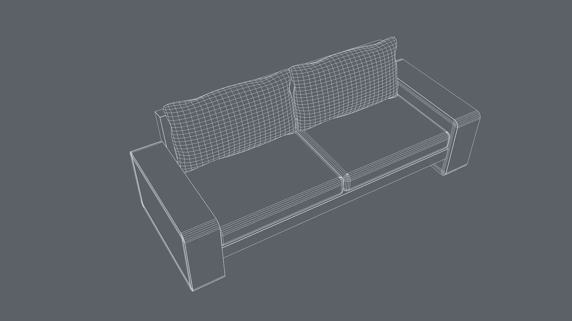 2 Seater Sofa 3D model_10
