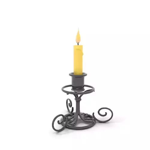 Elegant Iron Candle Holder model pack