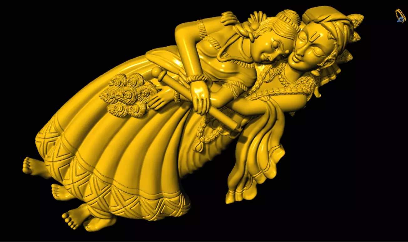 radha krishna 3d printed model 3D print model_13
