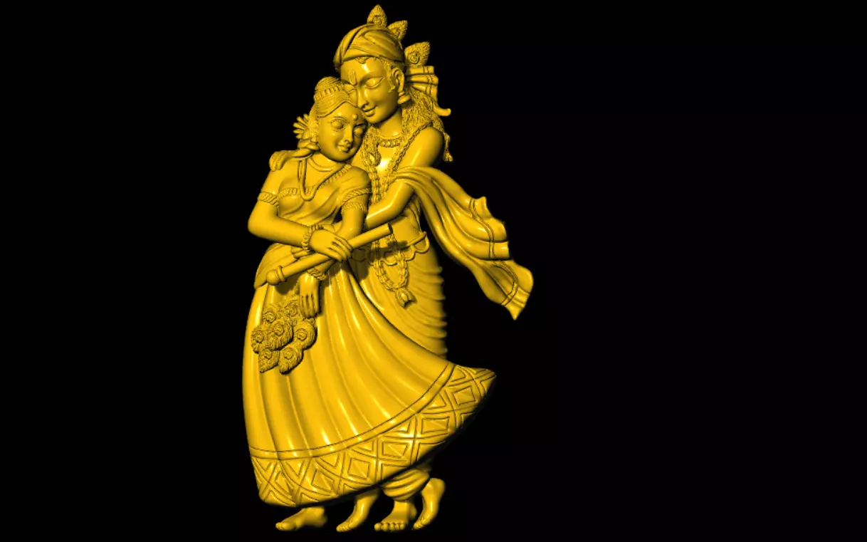 radha krishna 3d printed model 3D print model_0