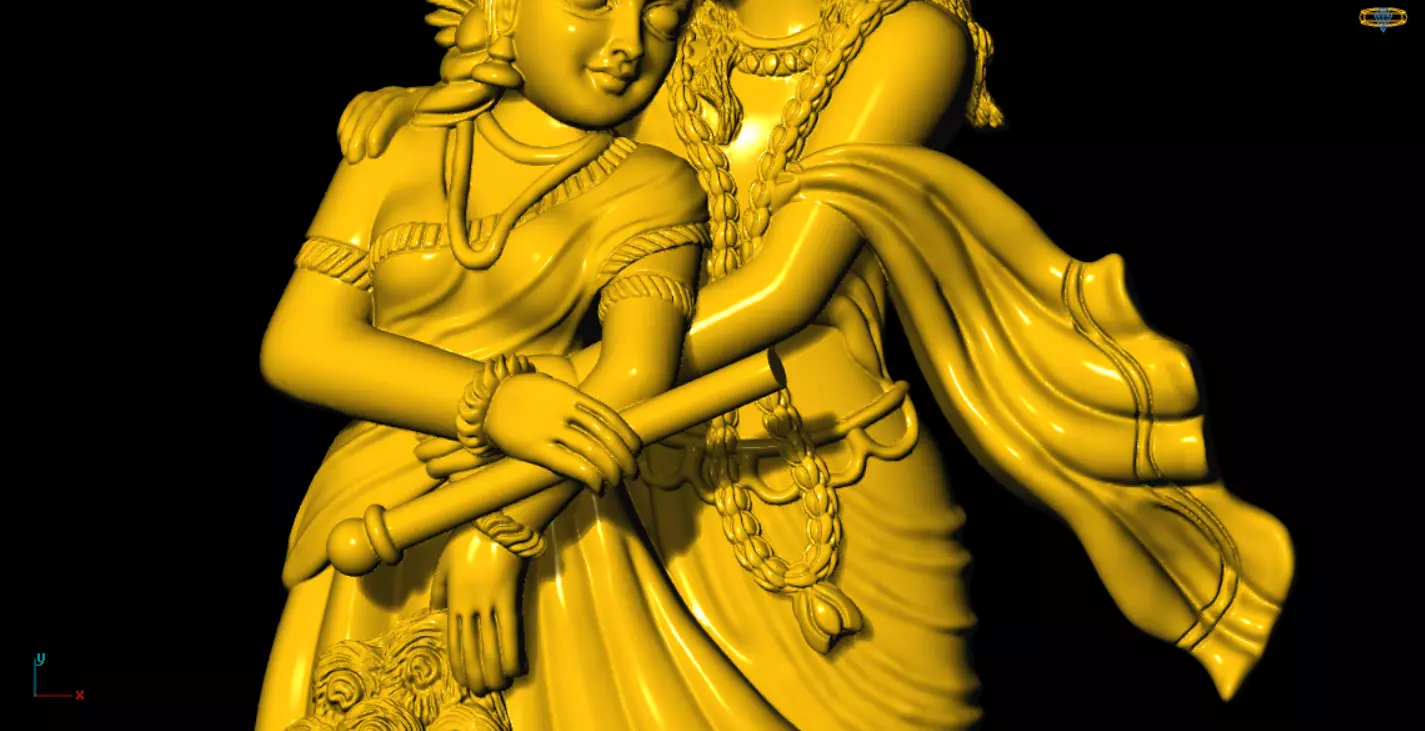 radha krishna 3d printed model 3D print model_6