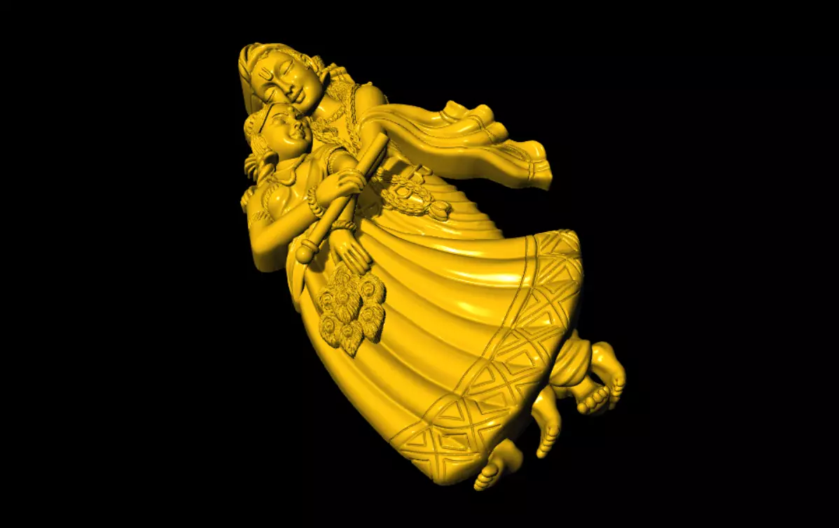 radha krishna 3d printed model 3D print model_1