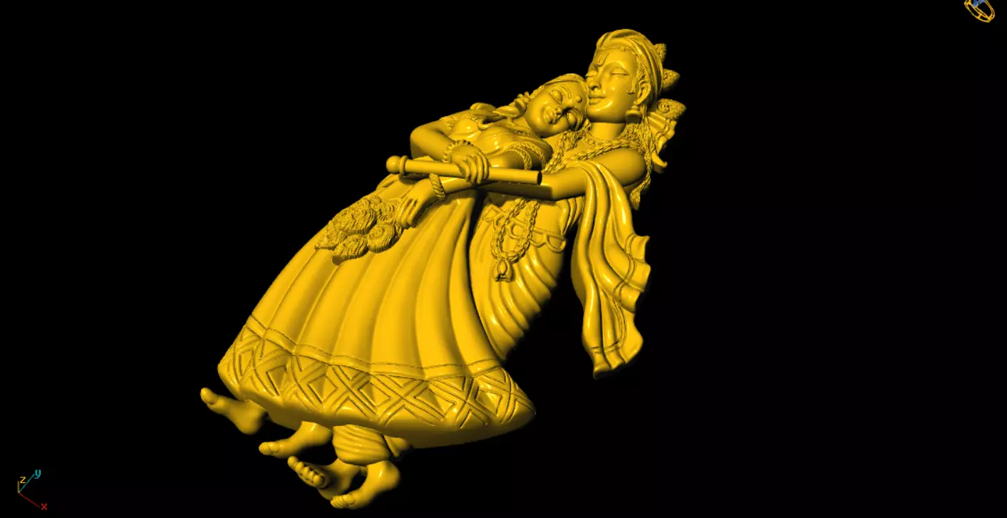 radha krishna 3d printed model 3D print model_3