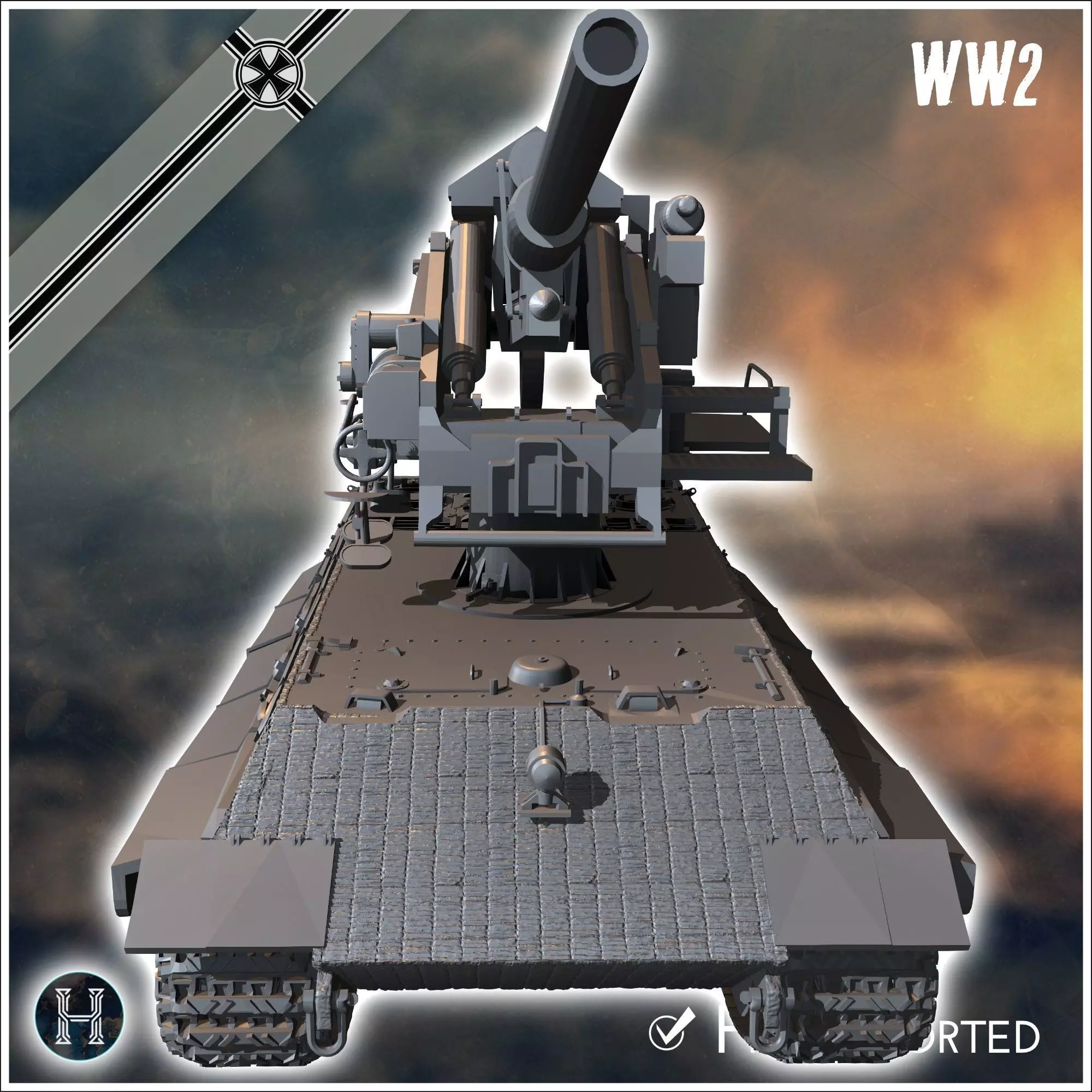 E-75 128mm Flak 40 Entwicklung - Germany Eastern Western Berlin 3D print model_5