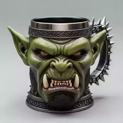 Orc mug Durga face 
