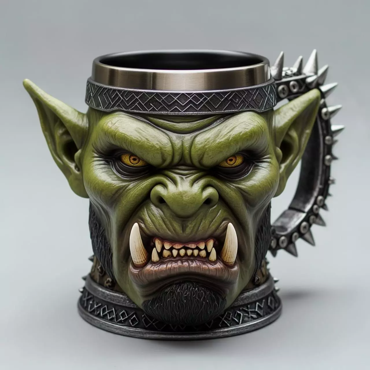 Orc mug Durga face  3D model_0