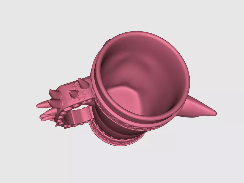 Orc mug Durga face  3D model_7