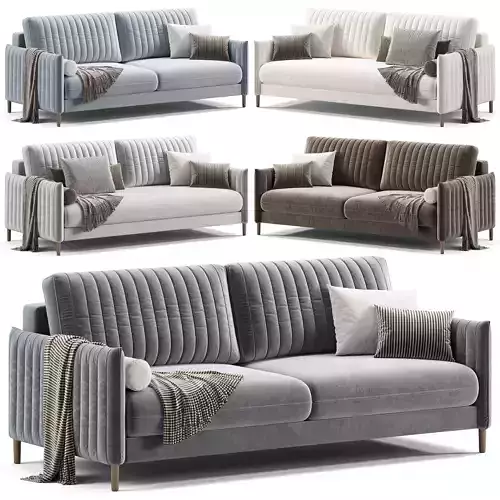 Sofa Svaut Velvet Grey by Divan ru 3D model 4
