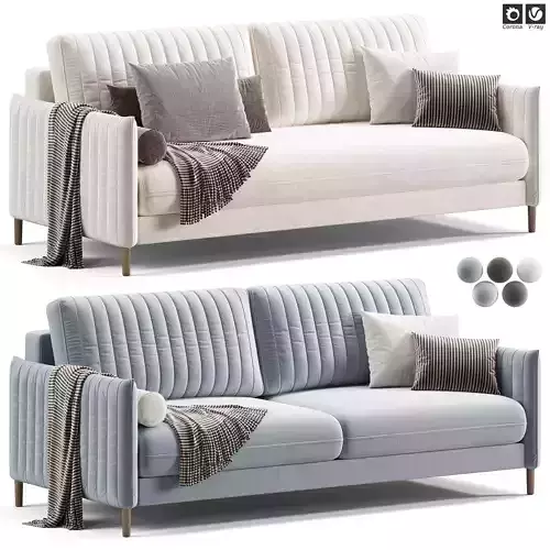 Sofa Svaut Velvet Grey by Divan ru 3D model