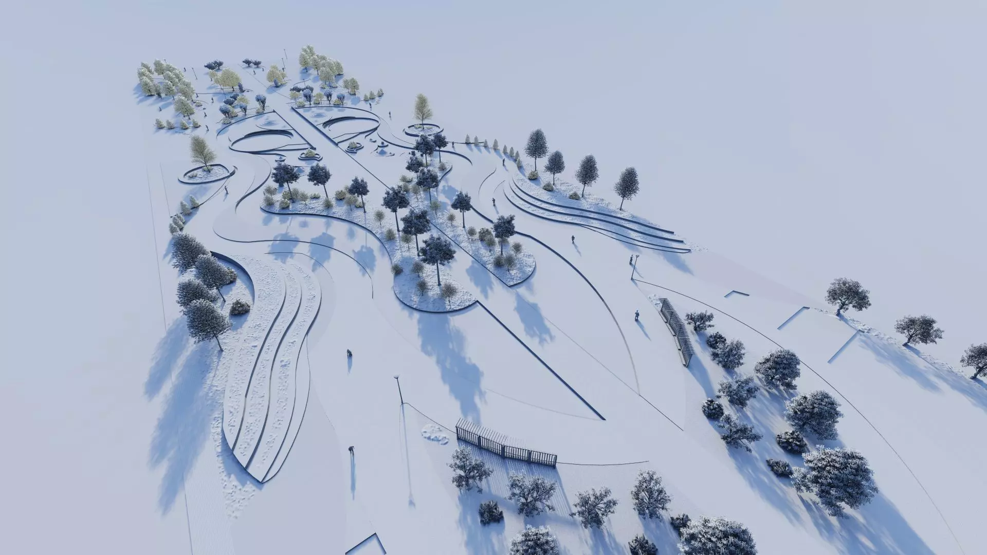 public park-Private Park Landscape 3D model_7