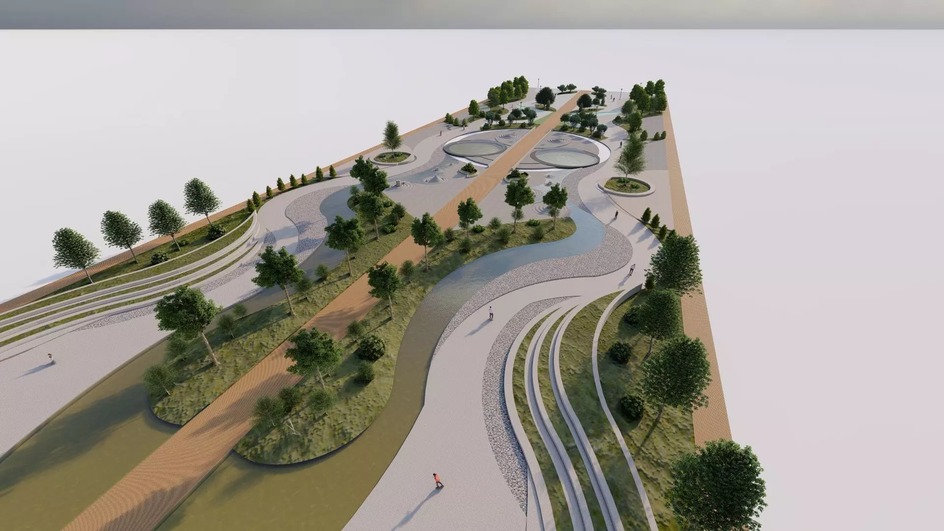 public park-Private Park Landscape 3D model_0