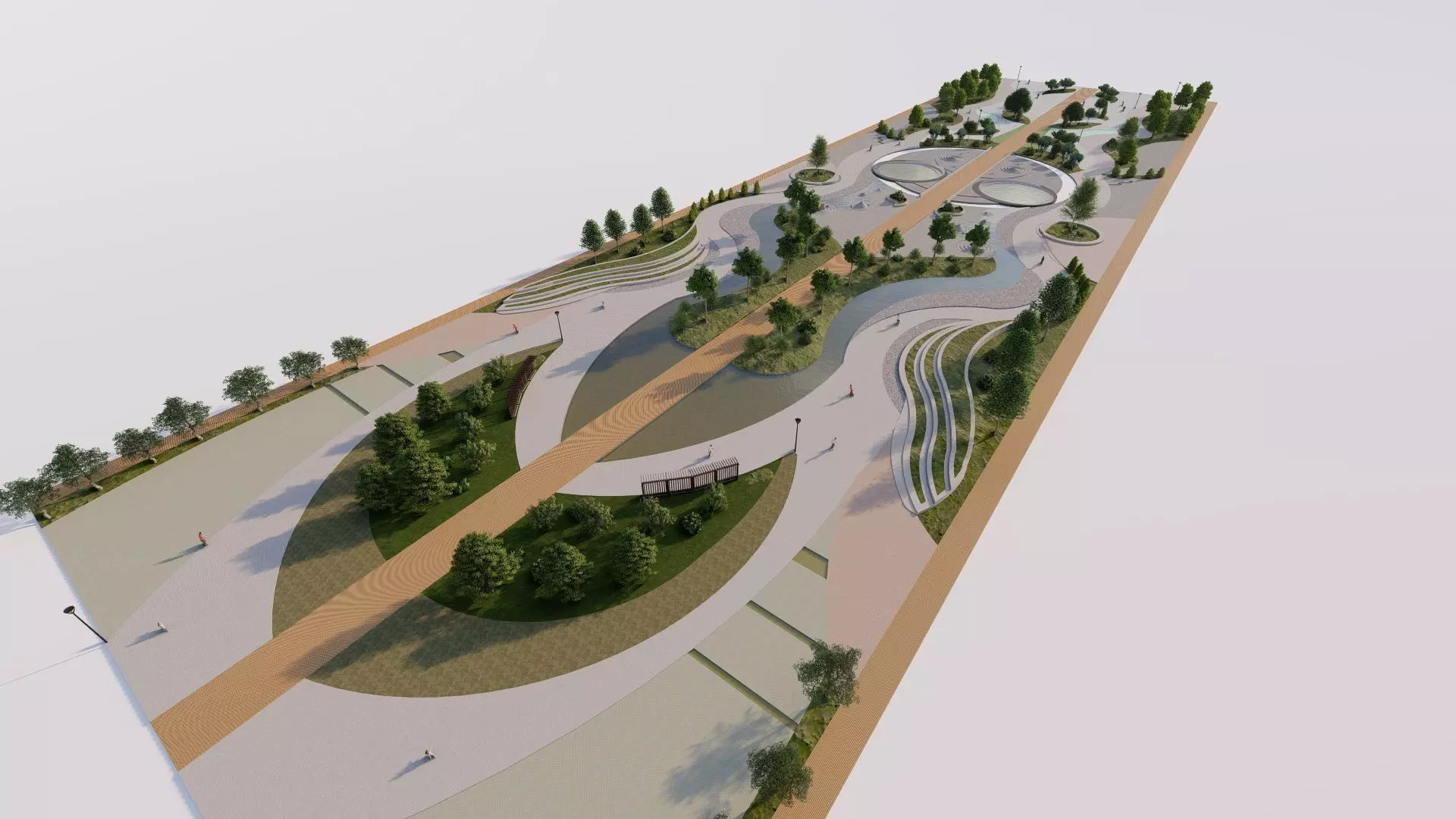 public park-Private Park Landscape 3D model_1