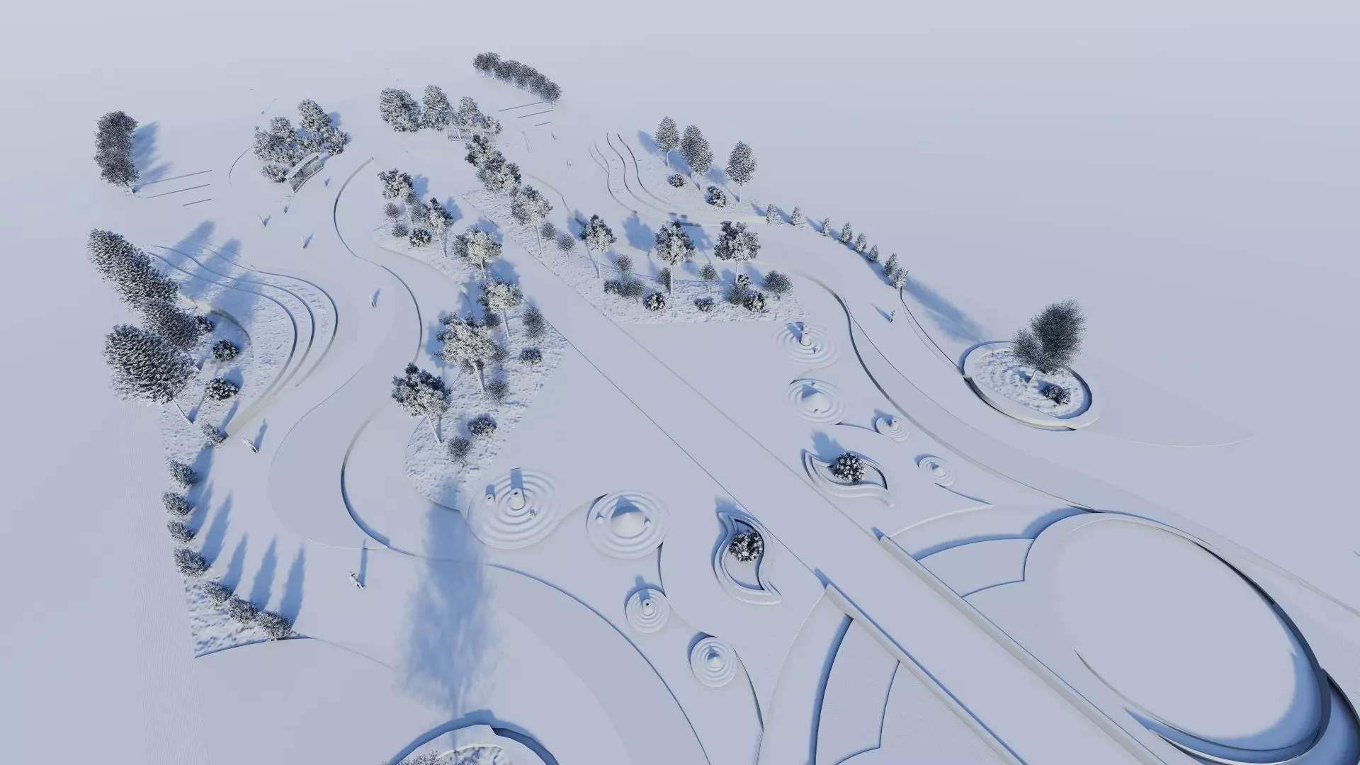 public park-Private Park Landscape 3D model_16