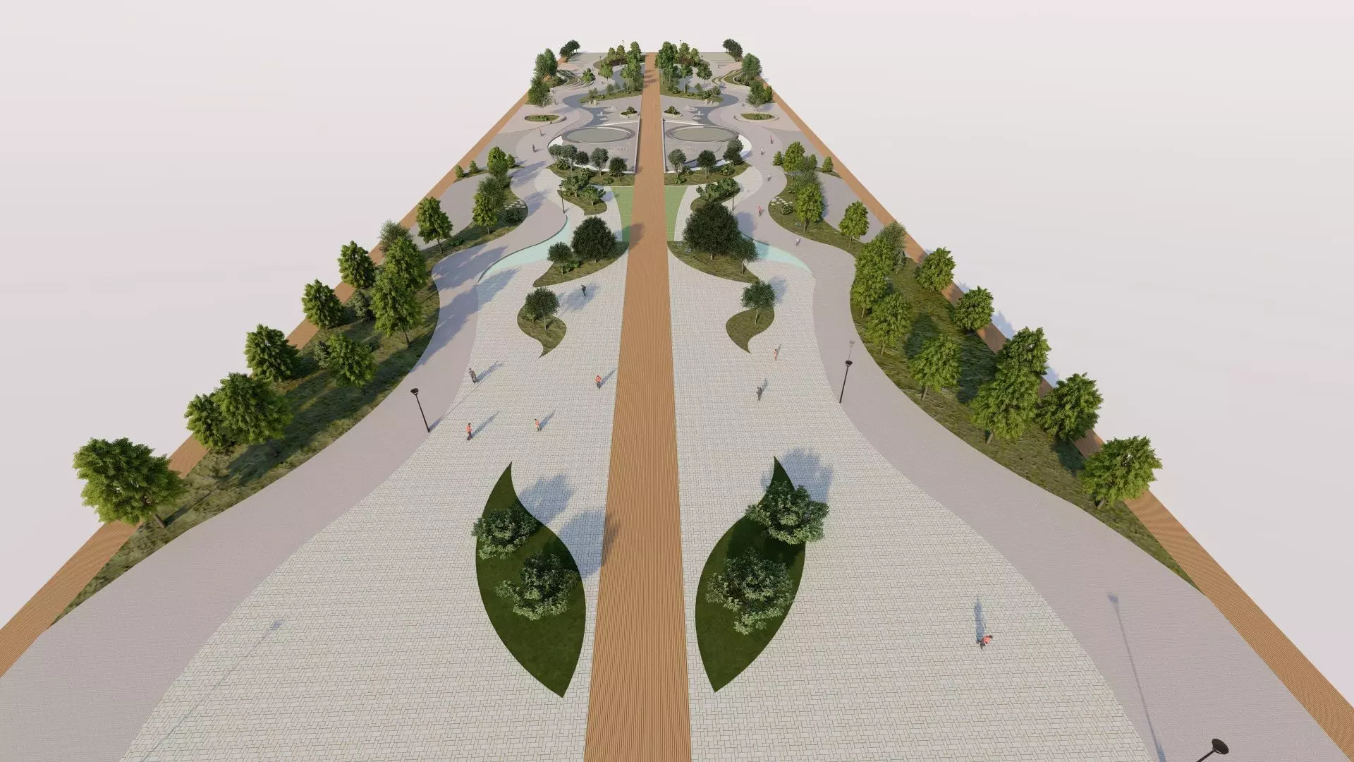 public park-Private Park Landscape 3D model_9