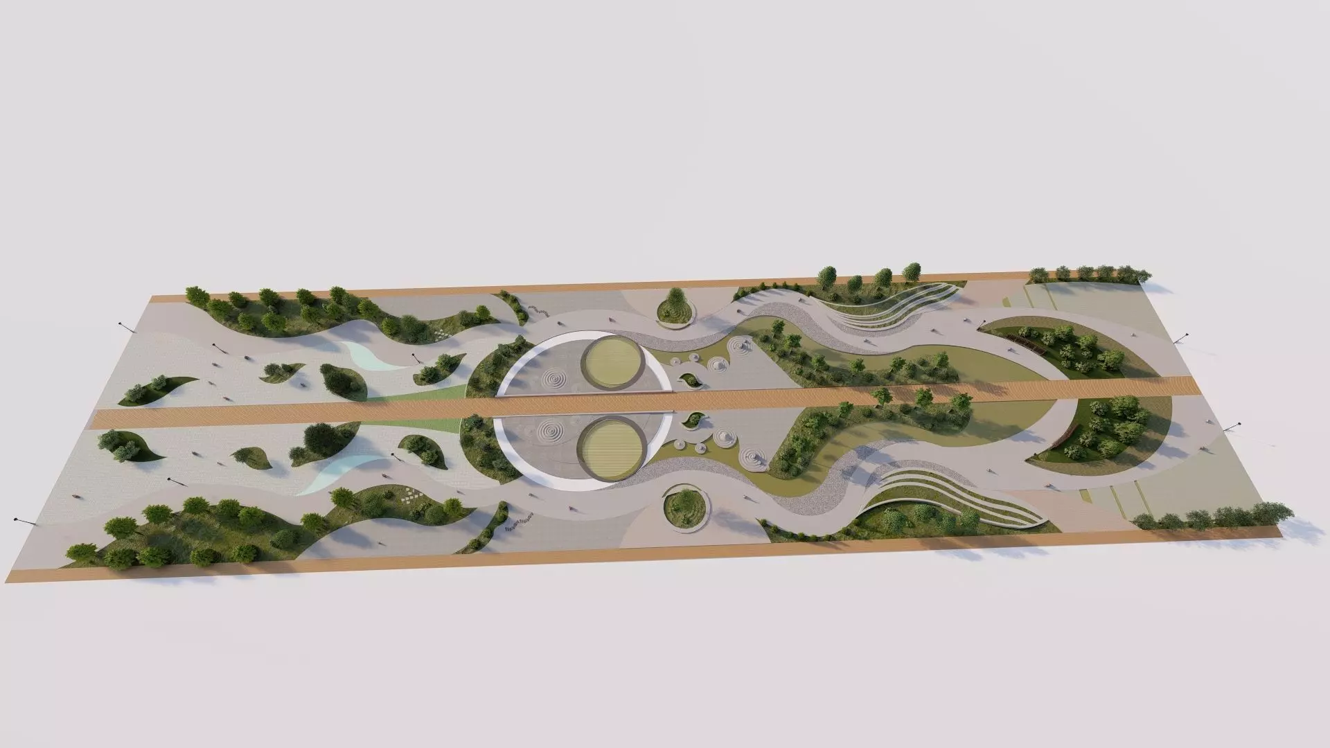 public park-Private Park Landscape 3D model_5