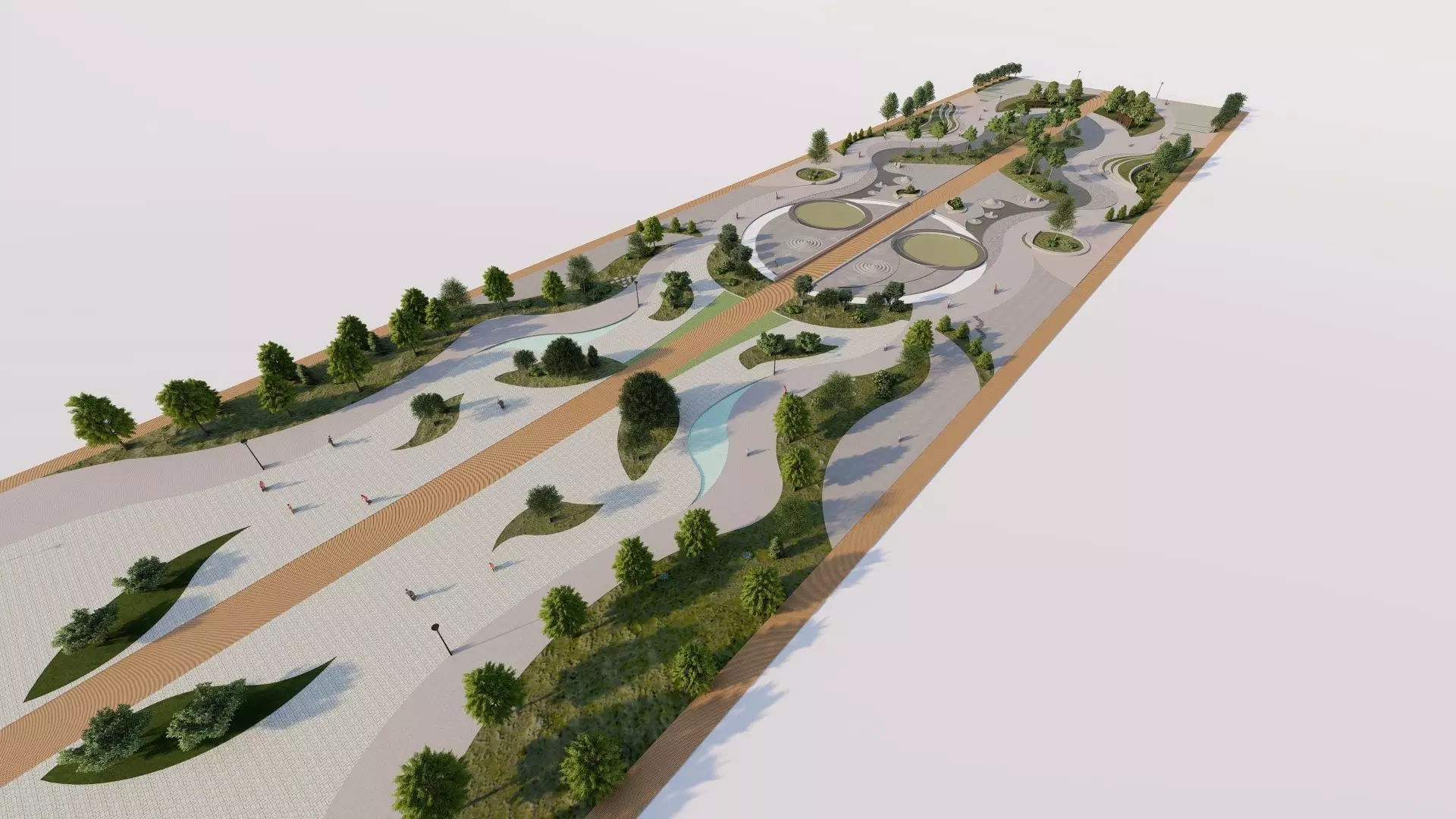 public park-Private Park Landscape 3D model_4