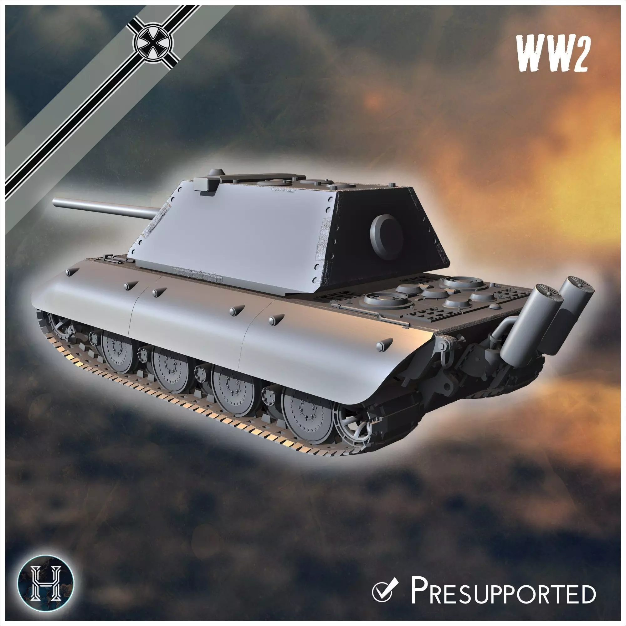 E-100 Adlerwerke version Entwicklung super-heavy tank - Germany 3D print model_1