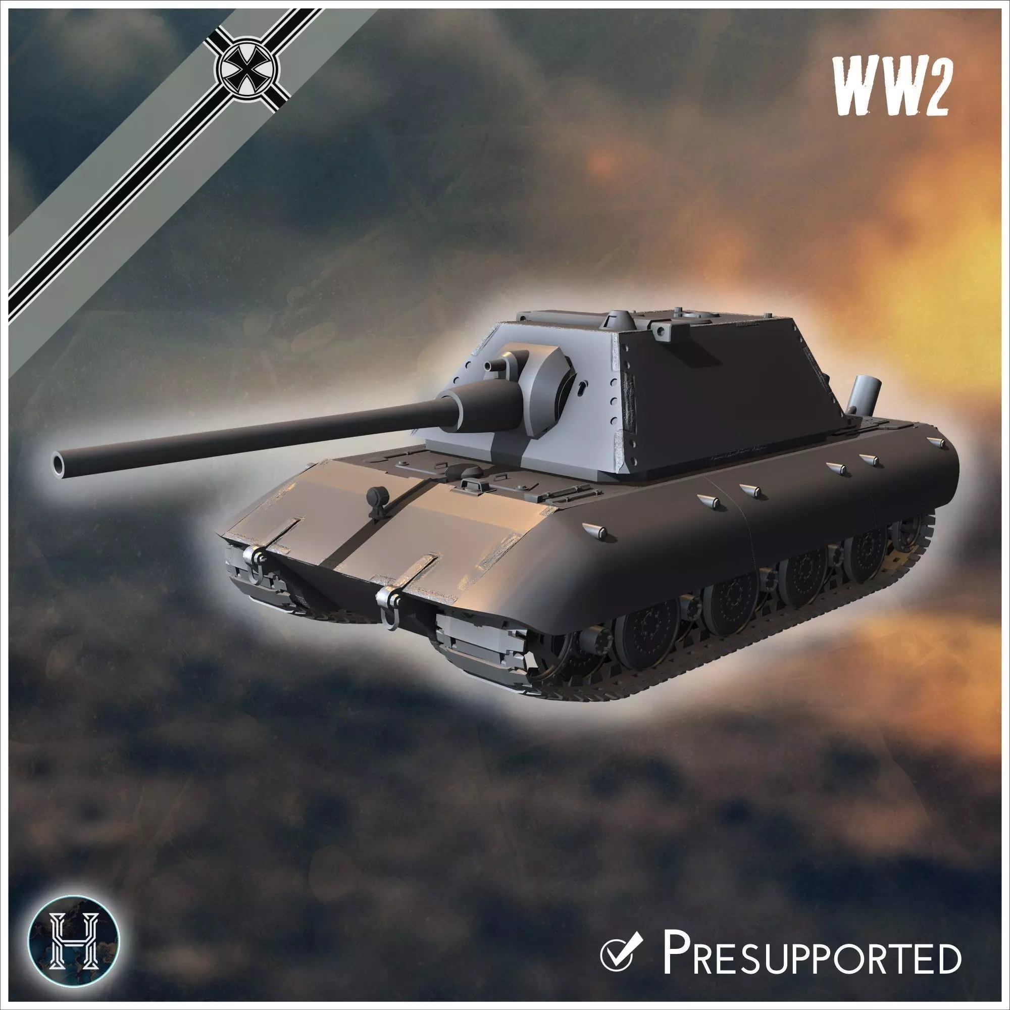 E-100 Adlerwerke version Entwicklung super-heavy tank - Germany 3D print model_8