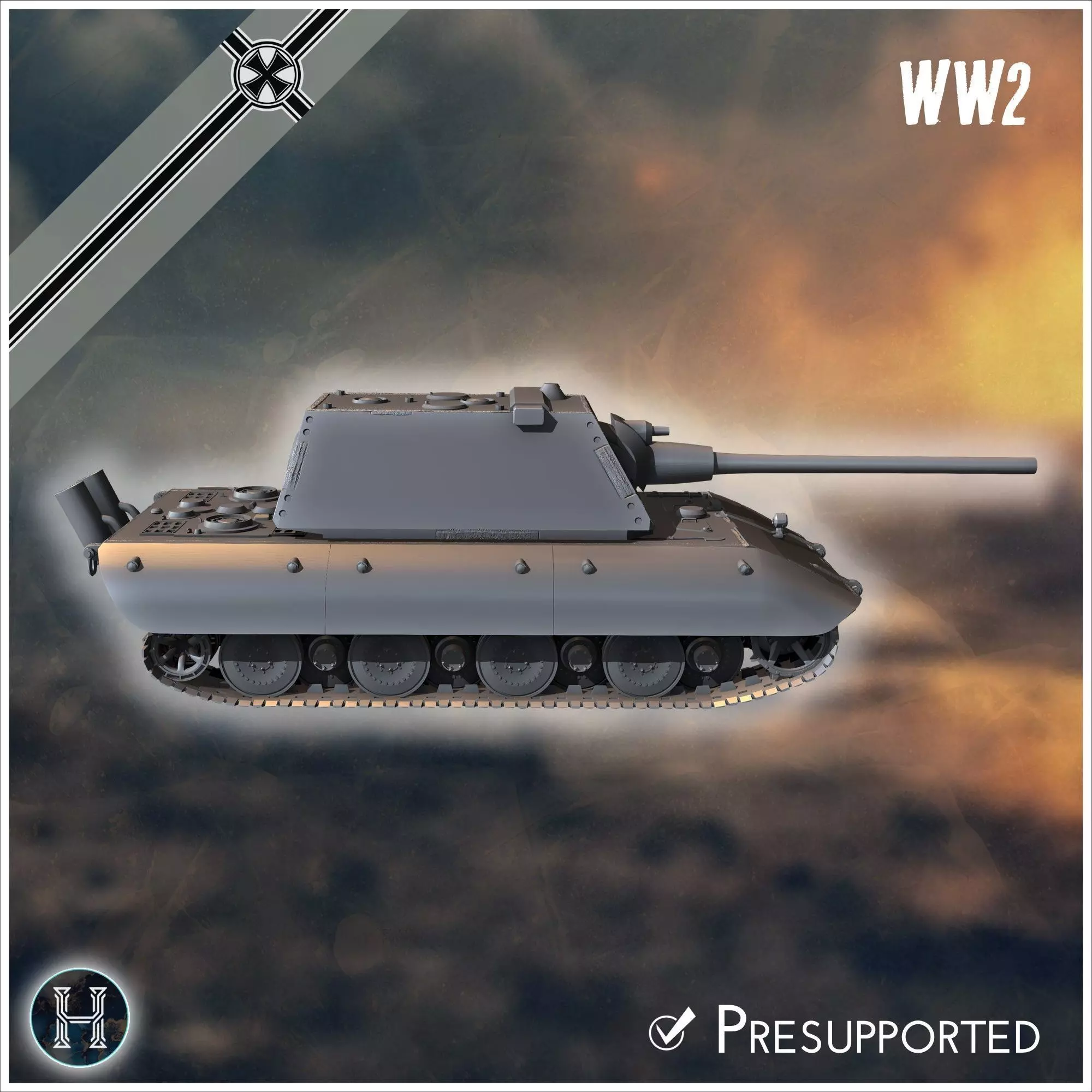 E-100 Adlerwerke version Entwicklung super-heavy tank - Germany 3D print model_11