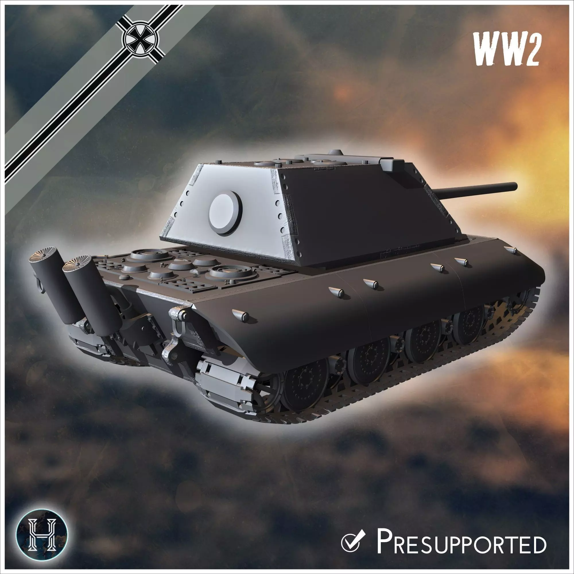 E-100 Adlerwerke version Entwicklung super-heavy tank - Germany 3D print model_12