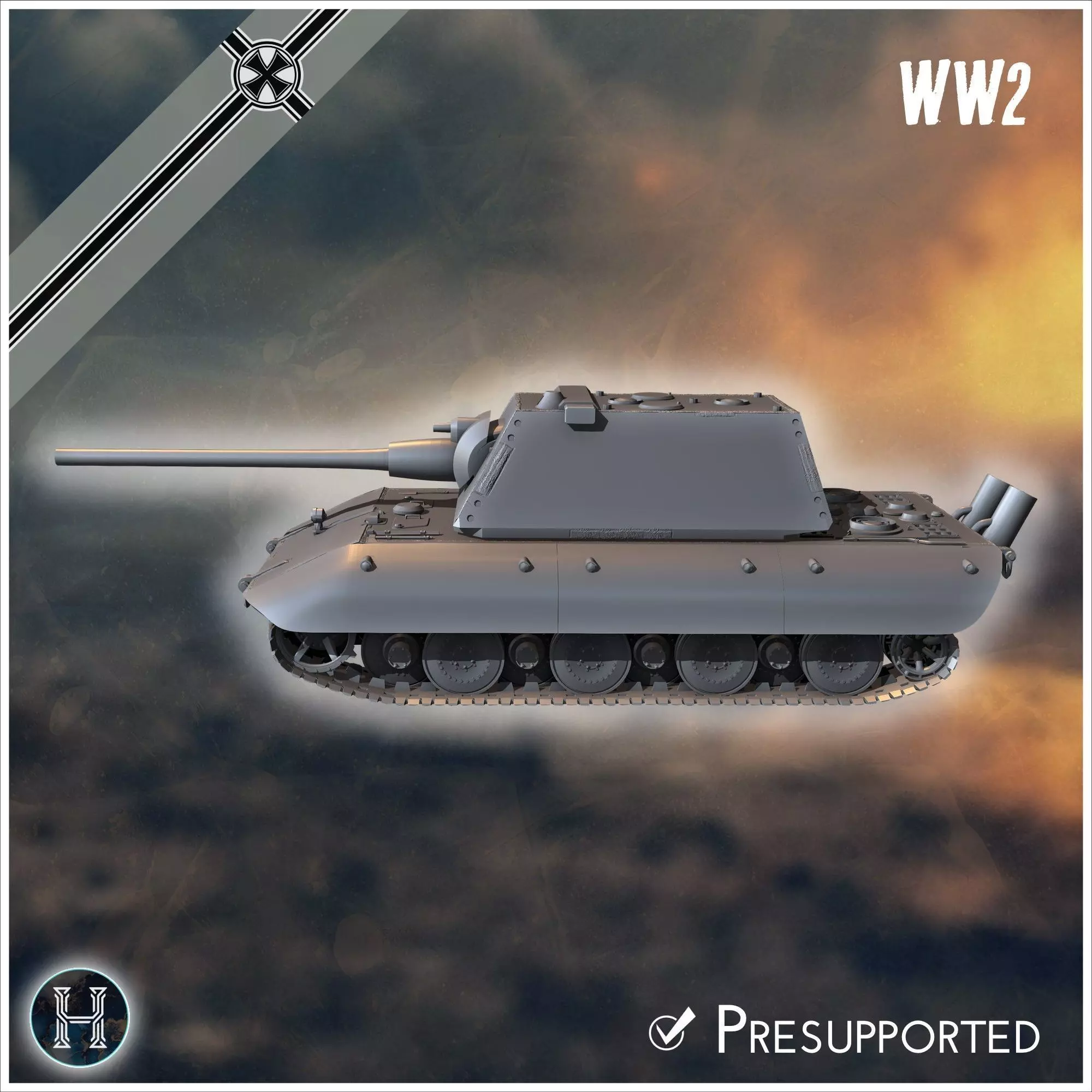 E-100 Adlerwerke version Entwicklung super-heavy tank - Germany 3D print model_4